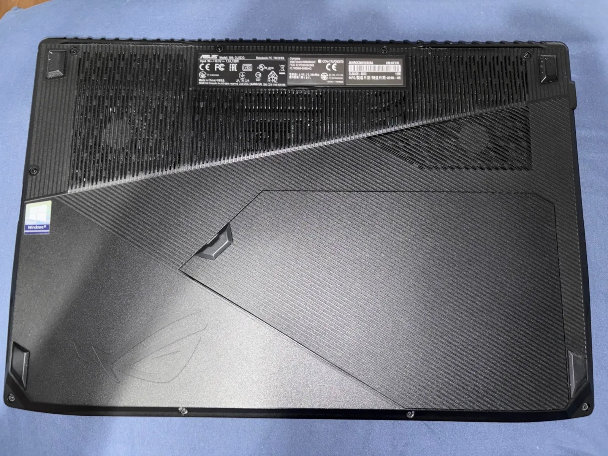 ASUS ROG Strix GL503GE Hero Edition Gaming Laptop 15.6" 120Hz i7-8750H GTX 1050 Ti 32GB RAM 1 TB