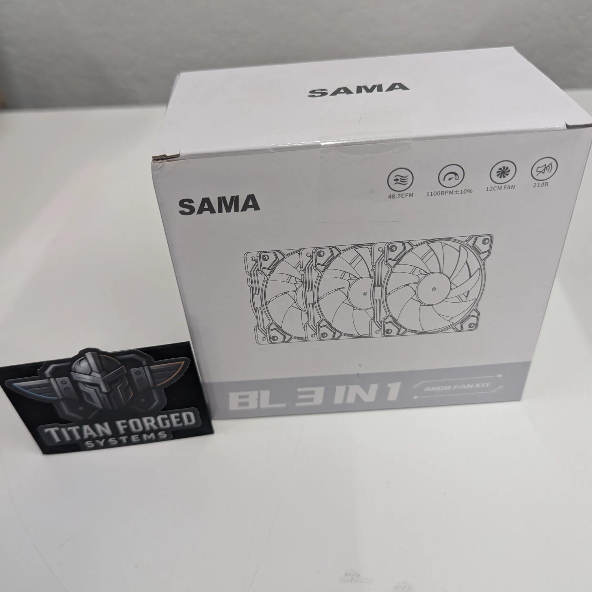💨 SAMA BLW 3-in-1 ARGB PC Case Fans | 120mm | Fan Hub Included