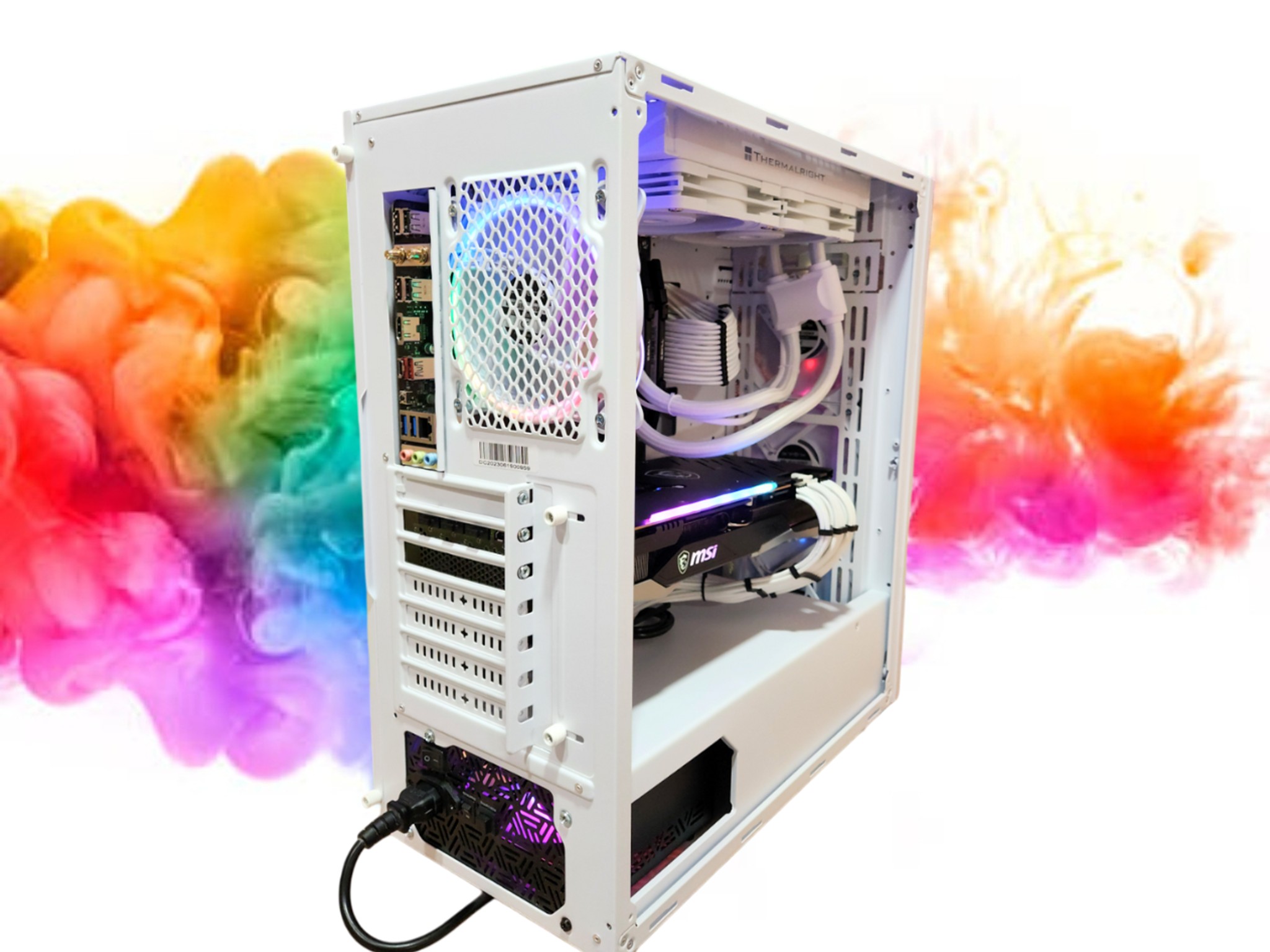 BIG SALE: RX 6900 XT + Ryzen 5700x + 32GB RAM + 1TB SSD + 6 Fans + WIFI ( White Minimalist RGB PC )