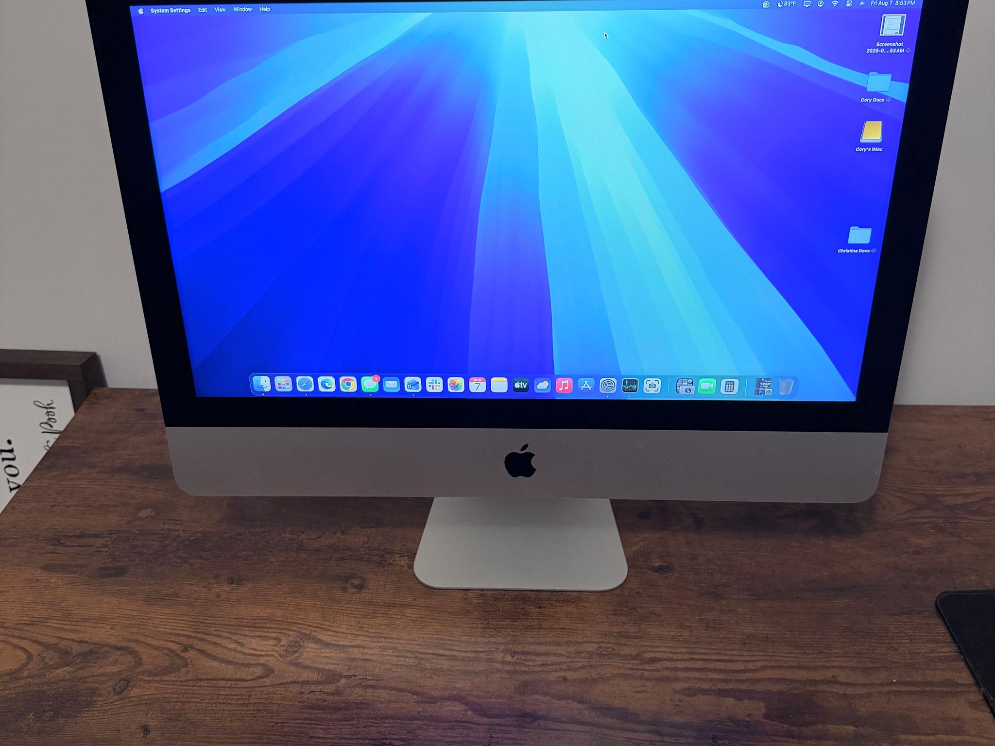 2019 Apple iMac 21.5" Retina 4K i3 3.6GHz 32GB RAM 512GB SSD Radeon 555X