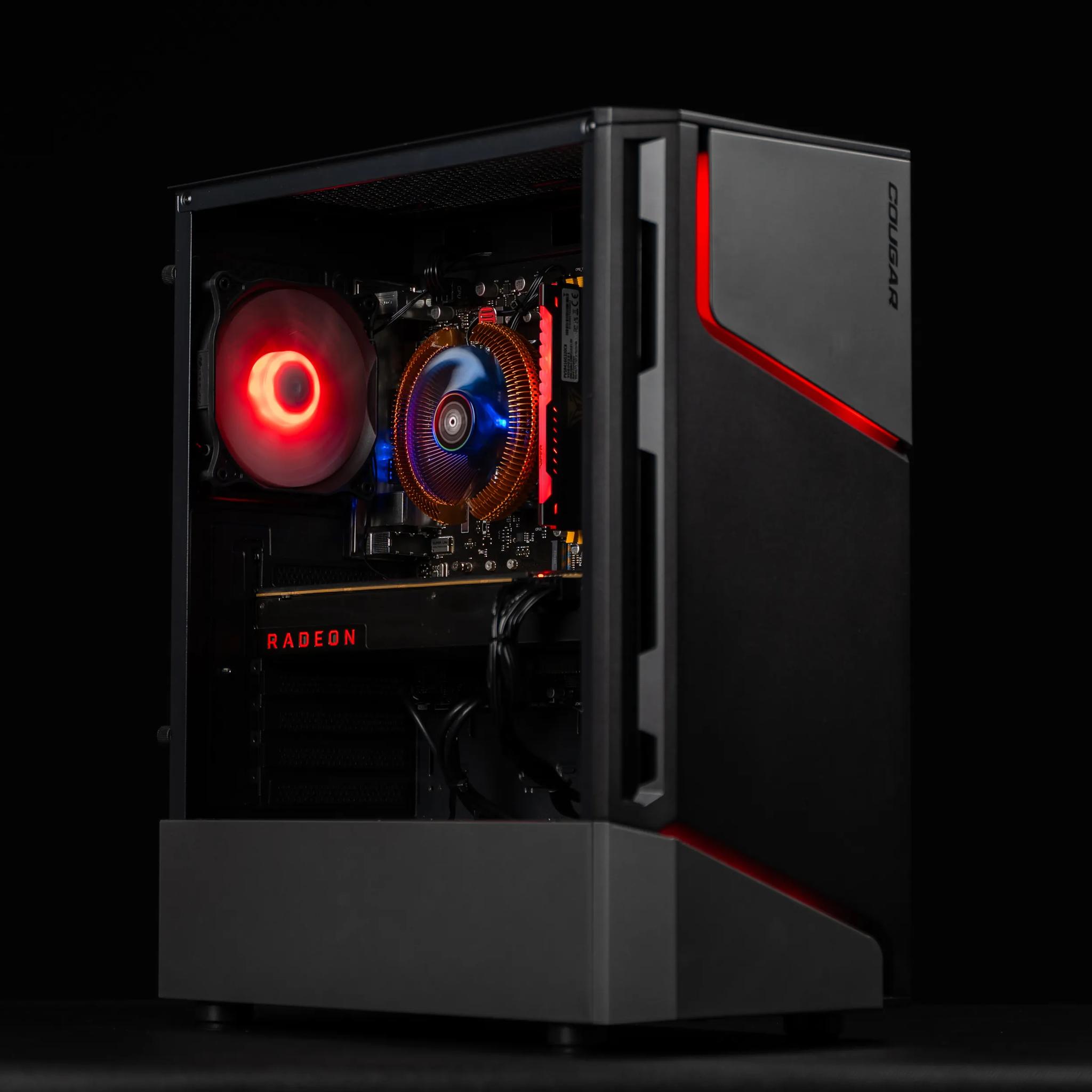 “VegaMight” Radeon Vega 64 Ryzen 5 16GB Windows 11 Pro 1TB Gaming PC Powerhouse