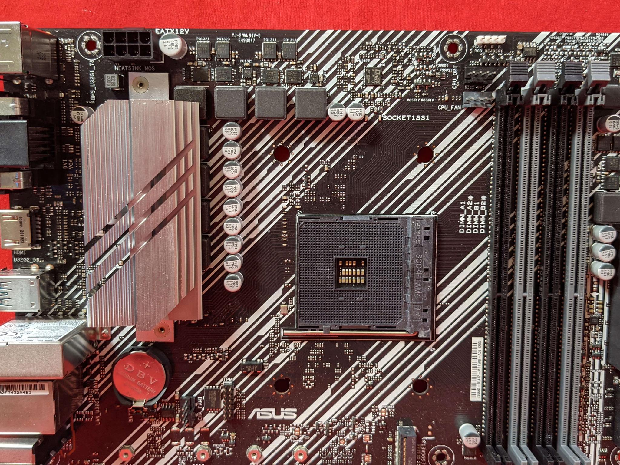 *AS IS/FOR REPAIR* Asus Prime B550M-A AC AMD Socket AM4 DDR4 MicroATX Desktop Motherboard No I/O