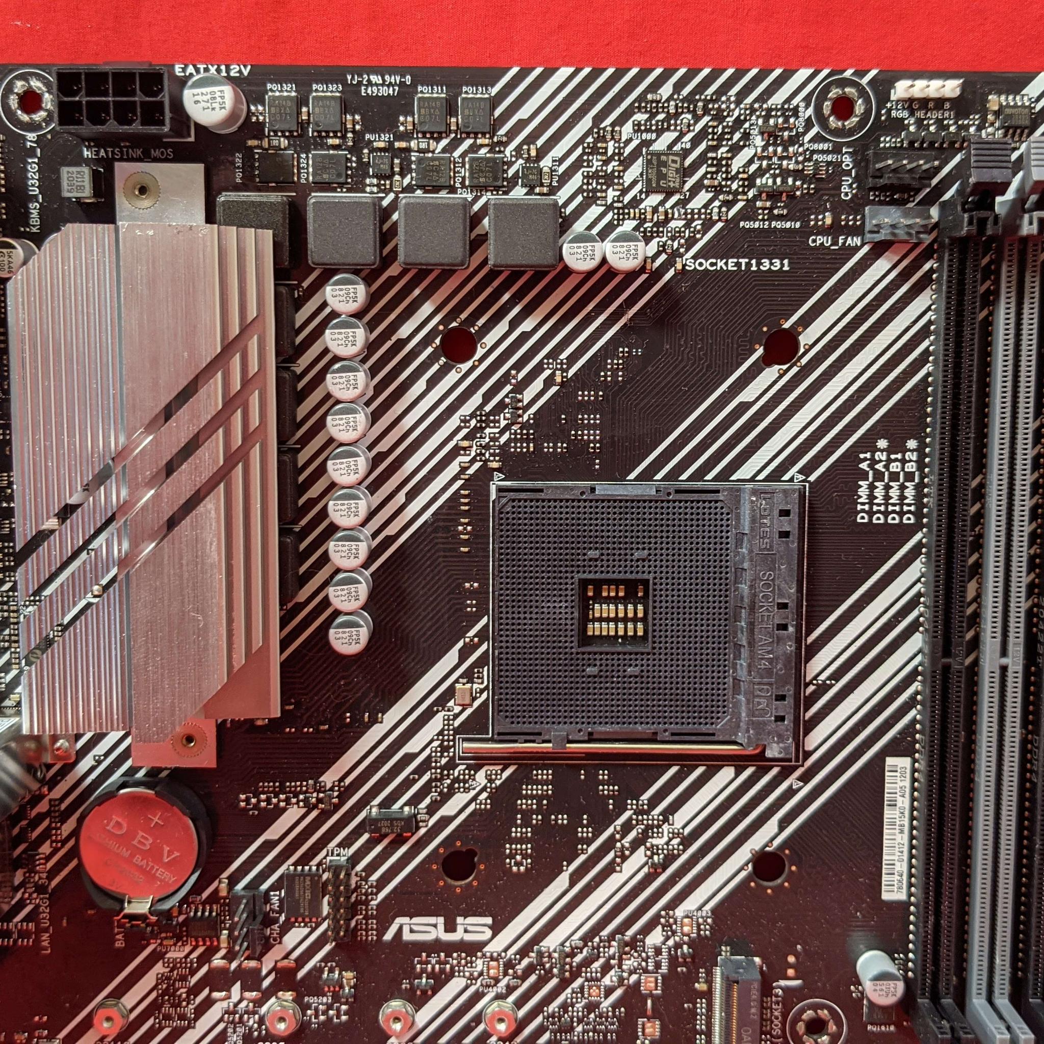 *AS IS/FOR REPAIR* Asus Prime B550M-A AC AMD Socket AM4 DDR4 MicroATX Desktop Motherboard No I/O