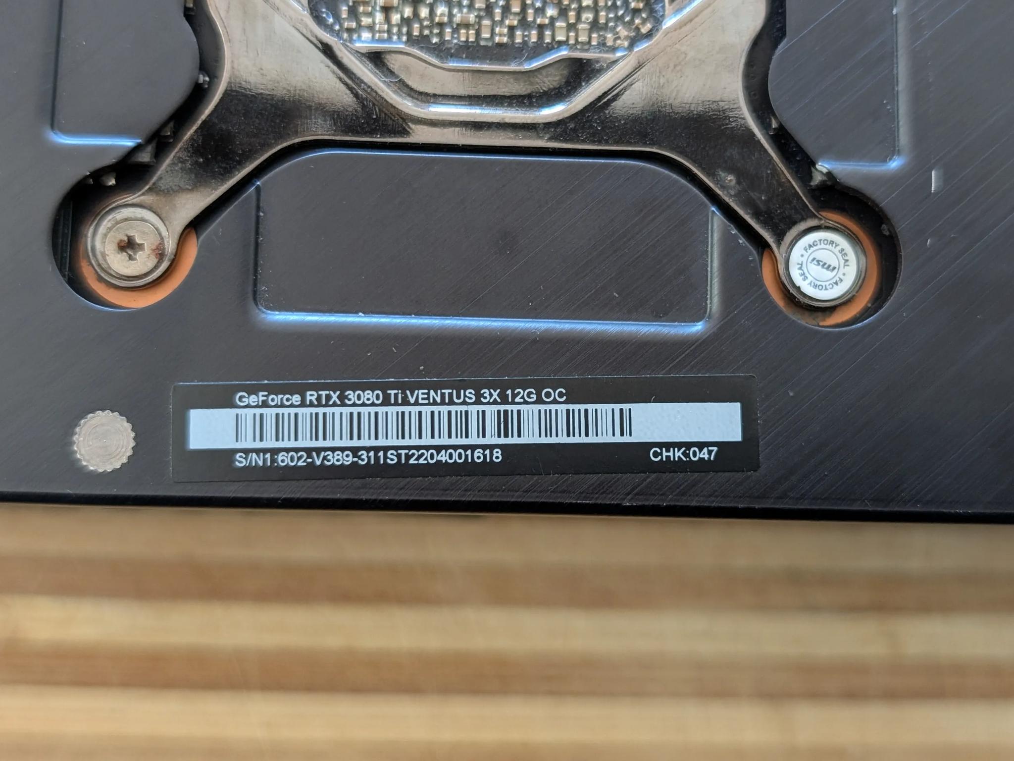 MSI Ventus 3x OC RTX 3080 Ti 12GB