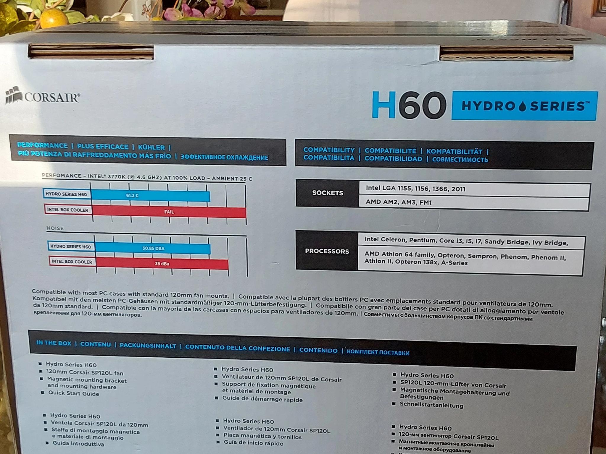 CORSAIR Hydro Series H60 (CW-9060007-WW) CPU Water Cooler