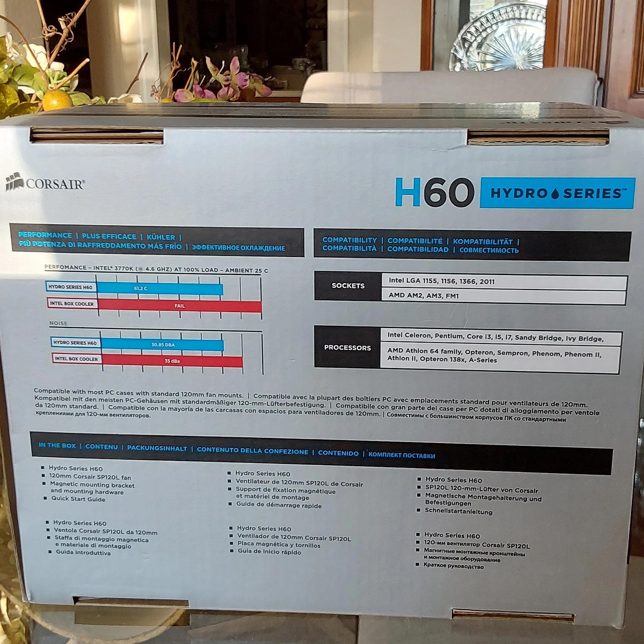 CORSAIR Hydro Series H60 (CW-9060007-WW) CPU Water Cooler