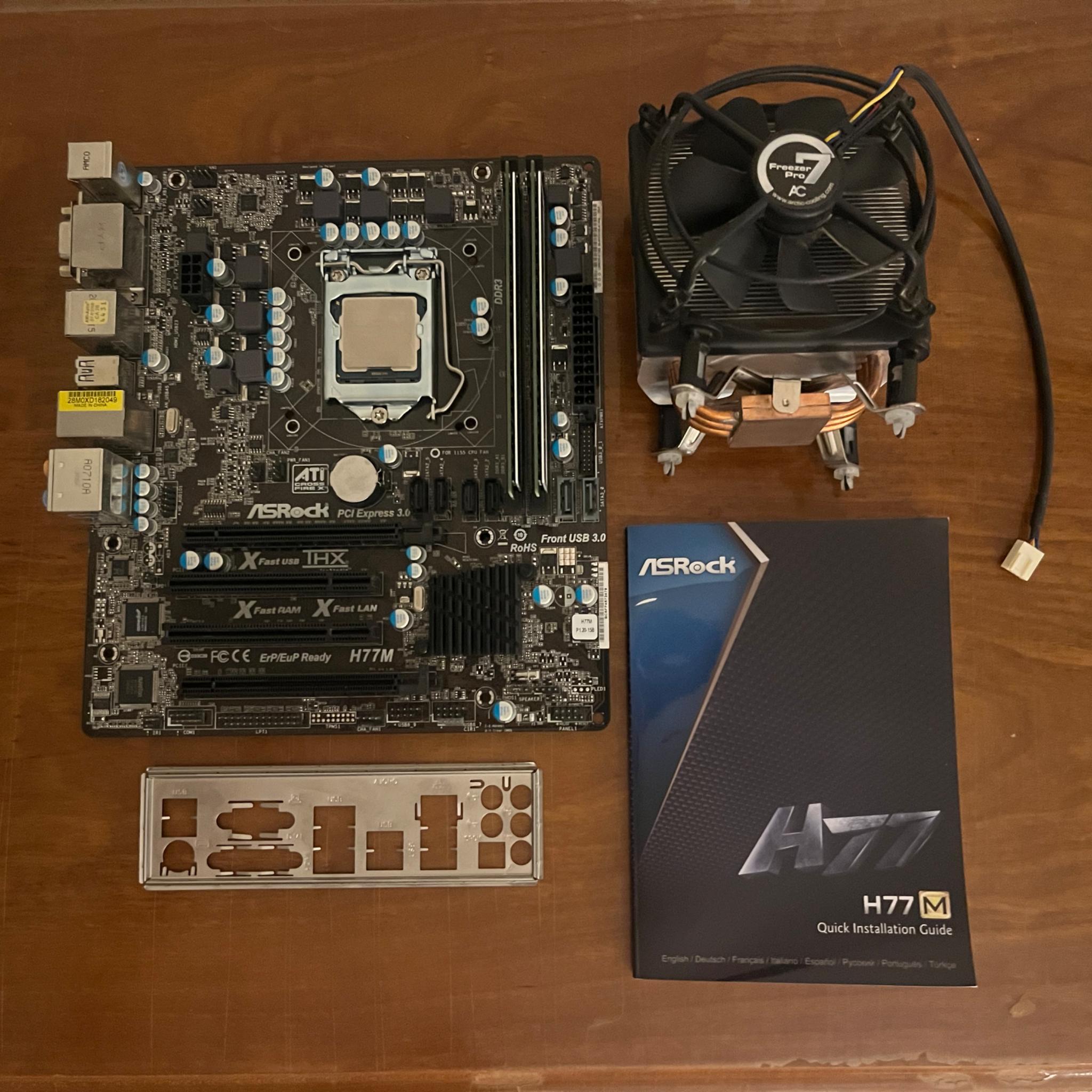 Intel Core i7 3770, Arctic Freezer 7 Pro Cooler, H77 motherboard + Silicon Power 16GB DDR3