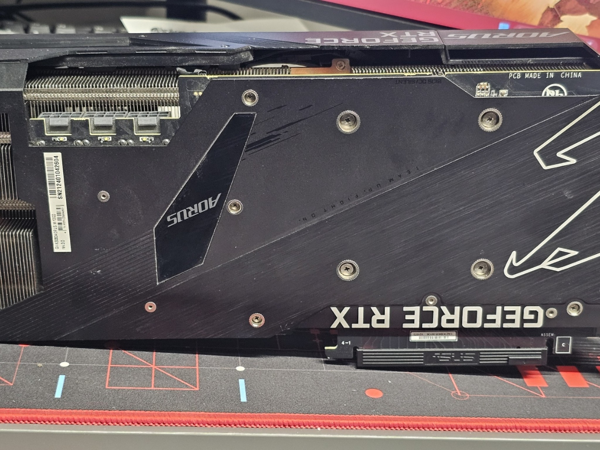Used Gigabyte RTX3080 Aourus Master OC graphics card