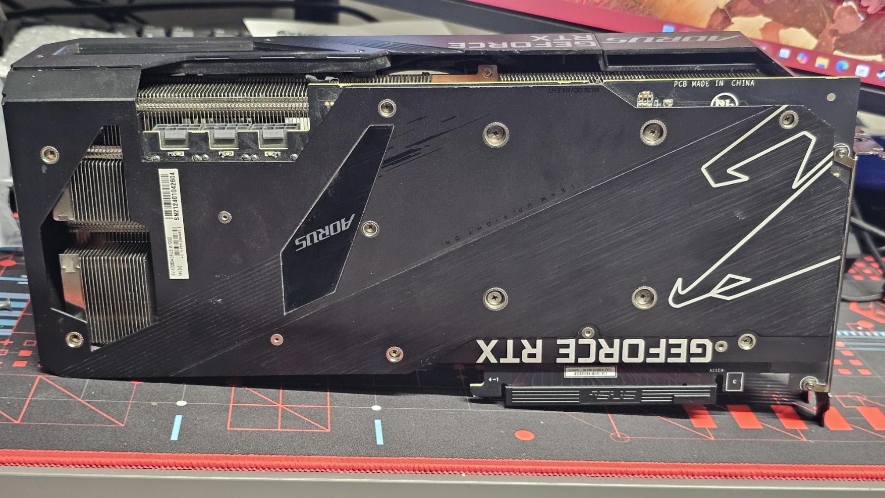 Used Gigabyte RTX3080 Aourus Master OC graphics card