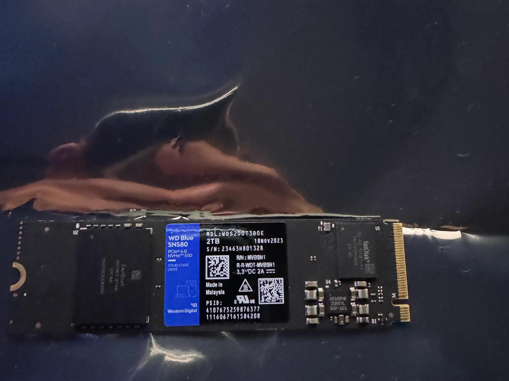 Western Digital 2TB WD Blue SN580 NVMe Internal Solid State Drive SSD - Gen4 x4 PCIe
