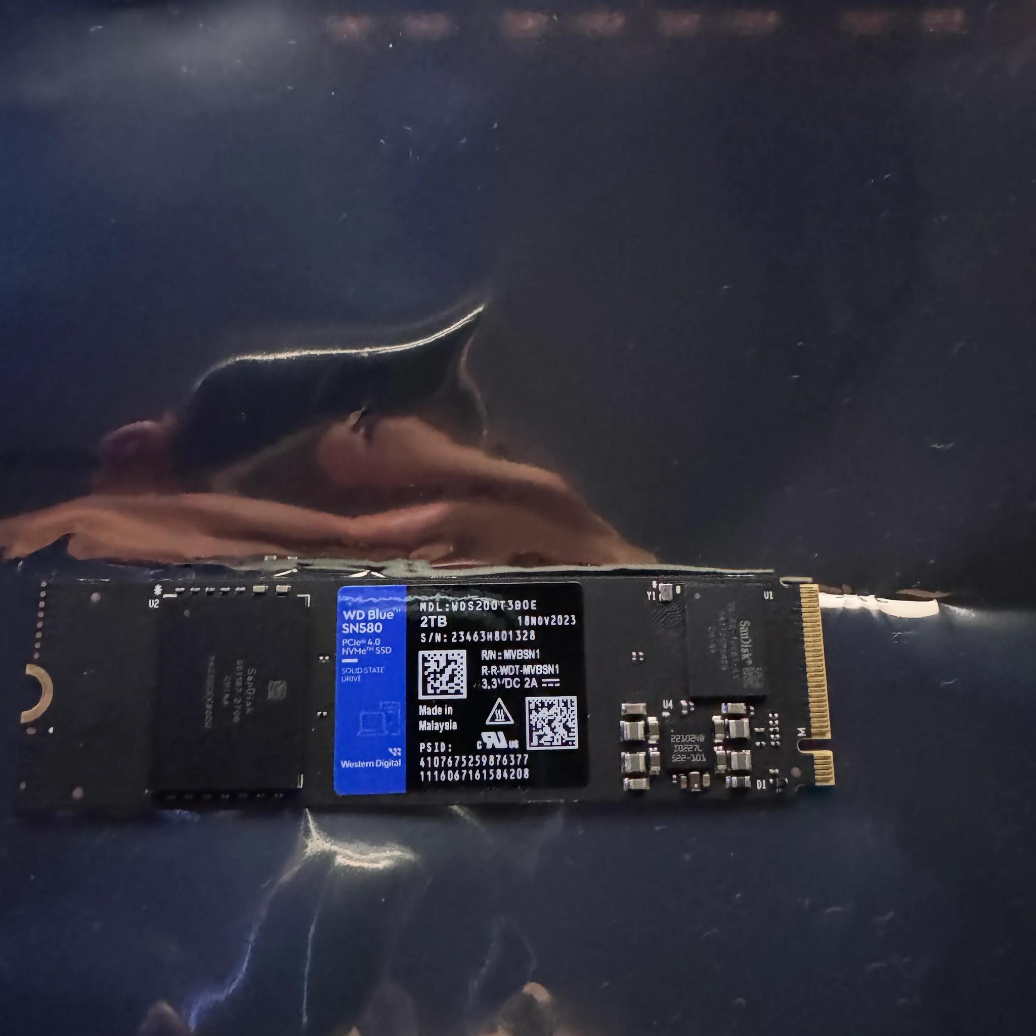 Western Digital 2TB WD Blue SN580 NVMe Internal Solid State Drive SSD - Gen4 x4 PCIe