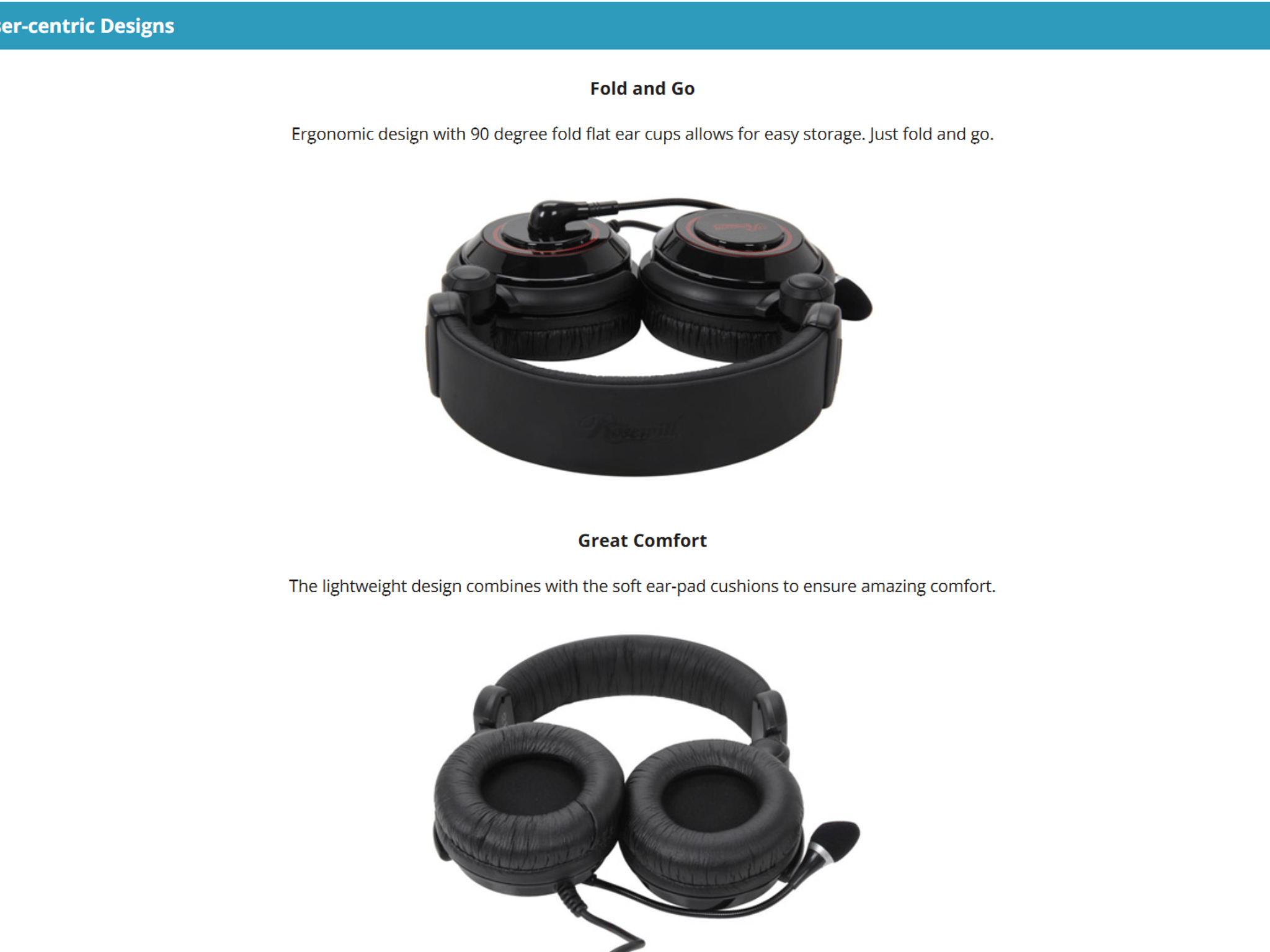 NEW ROSEWILL 5.1 CHANNEL VIBRATION USB GAMING HEADSET
