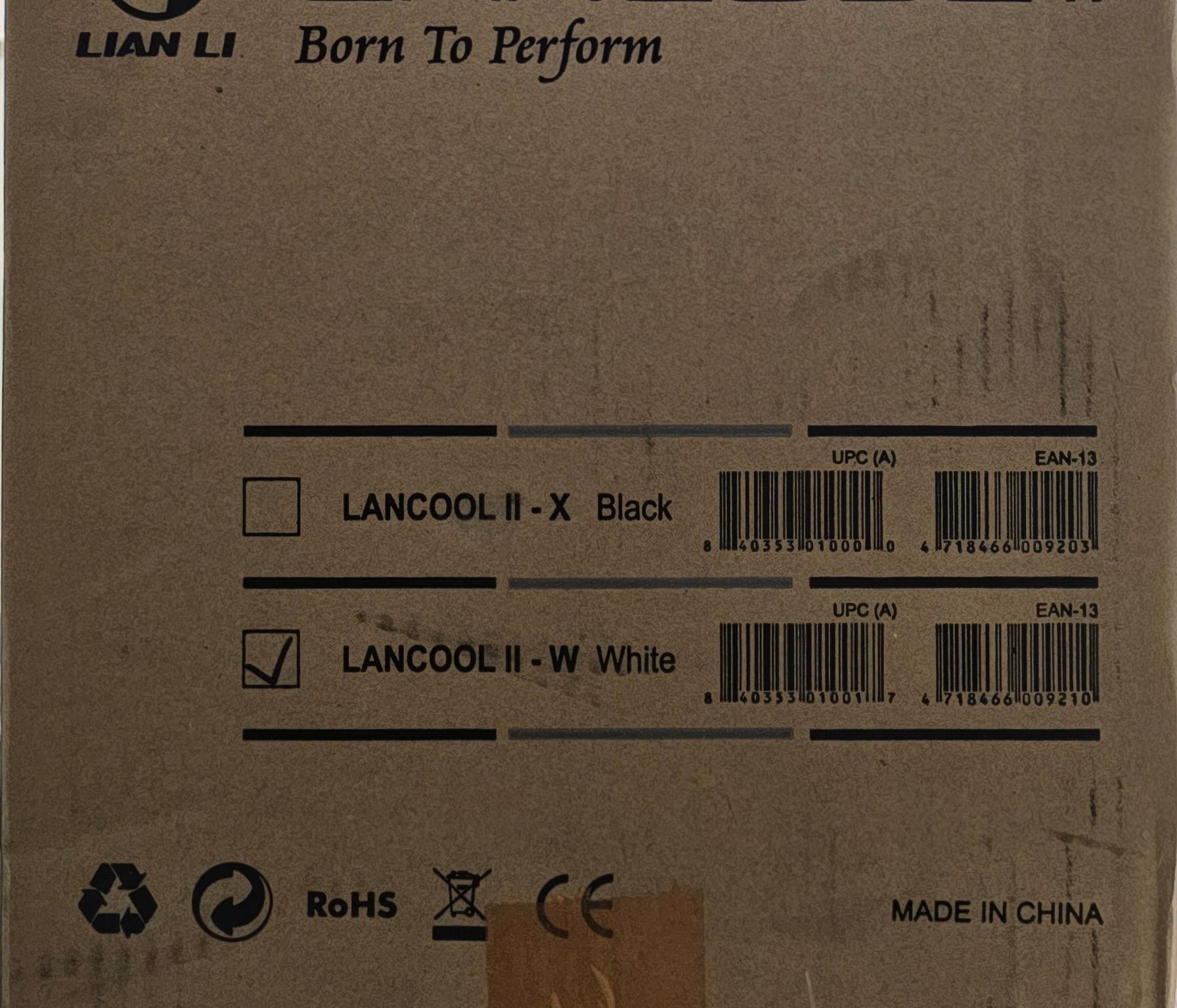 LIAN LI LANCOOL 2 WHITE Tempered Glass ATX Case -White Color -LANCOOL II -W