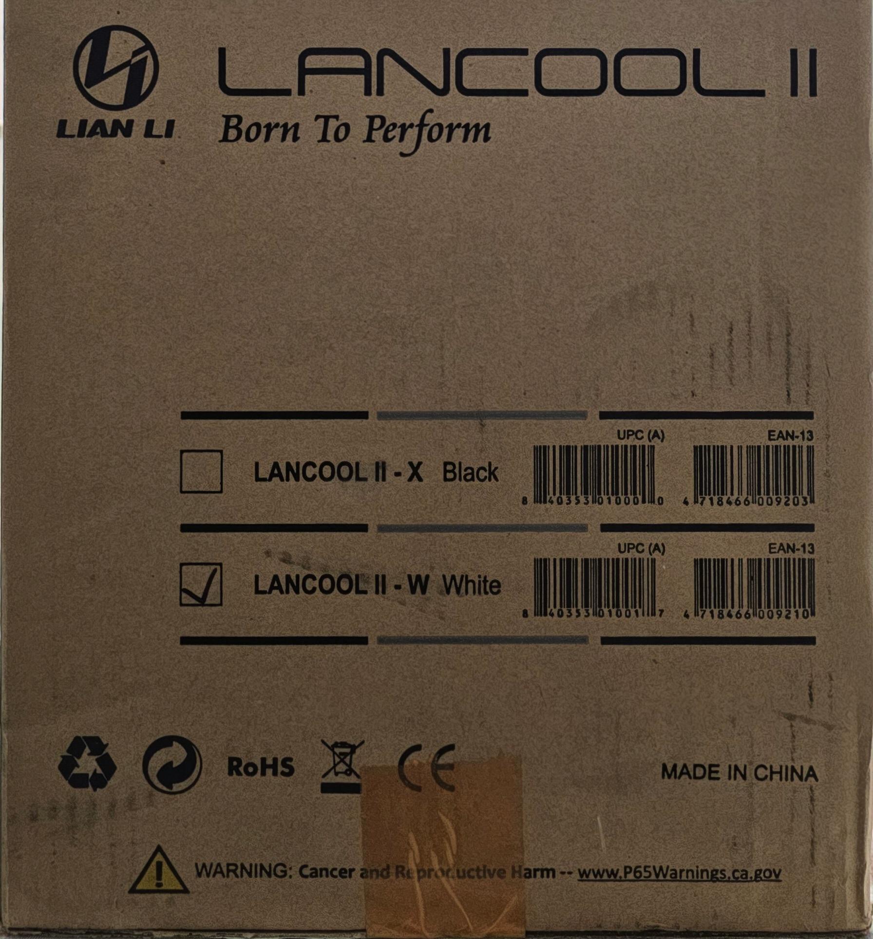 LIAN LI LANCOOL 2 WHITE Tempered Glass ATX Case -White Color -LANCOOL II -W