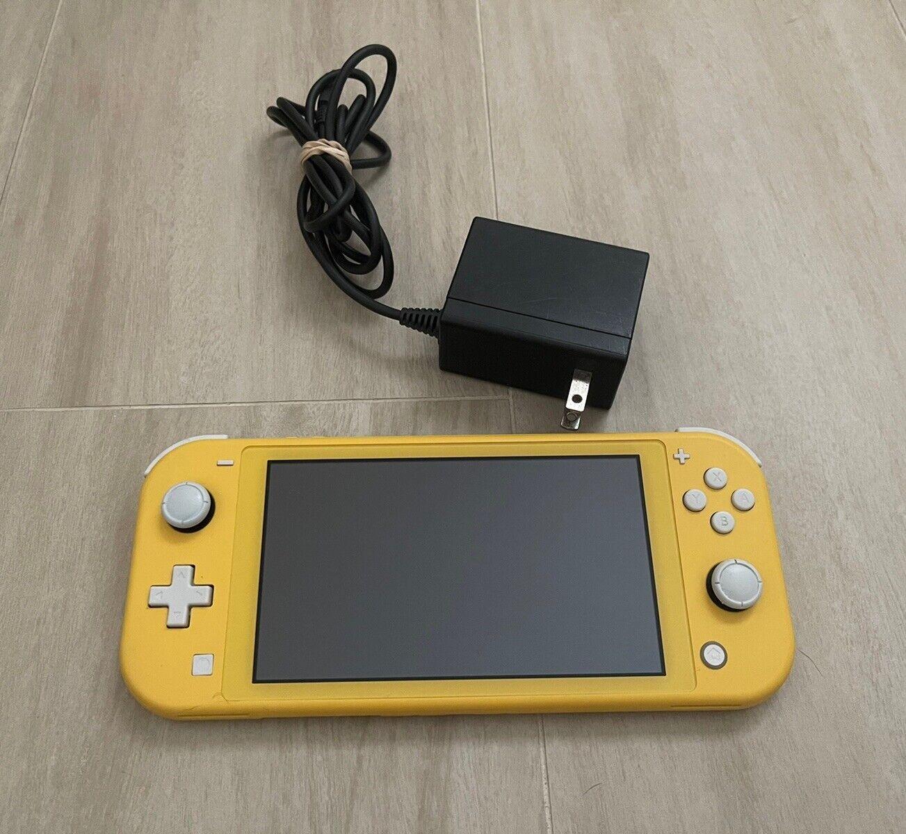 Nintendo Switch Lite Yellow Handheld Console With OEM Power Supply