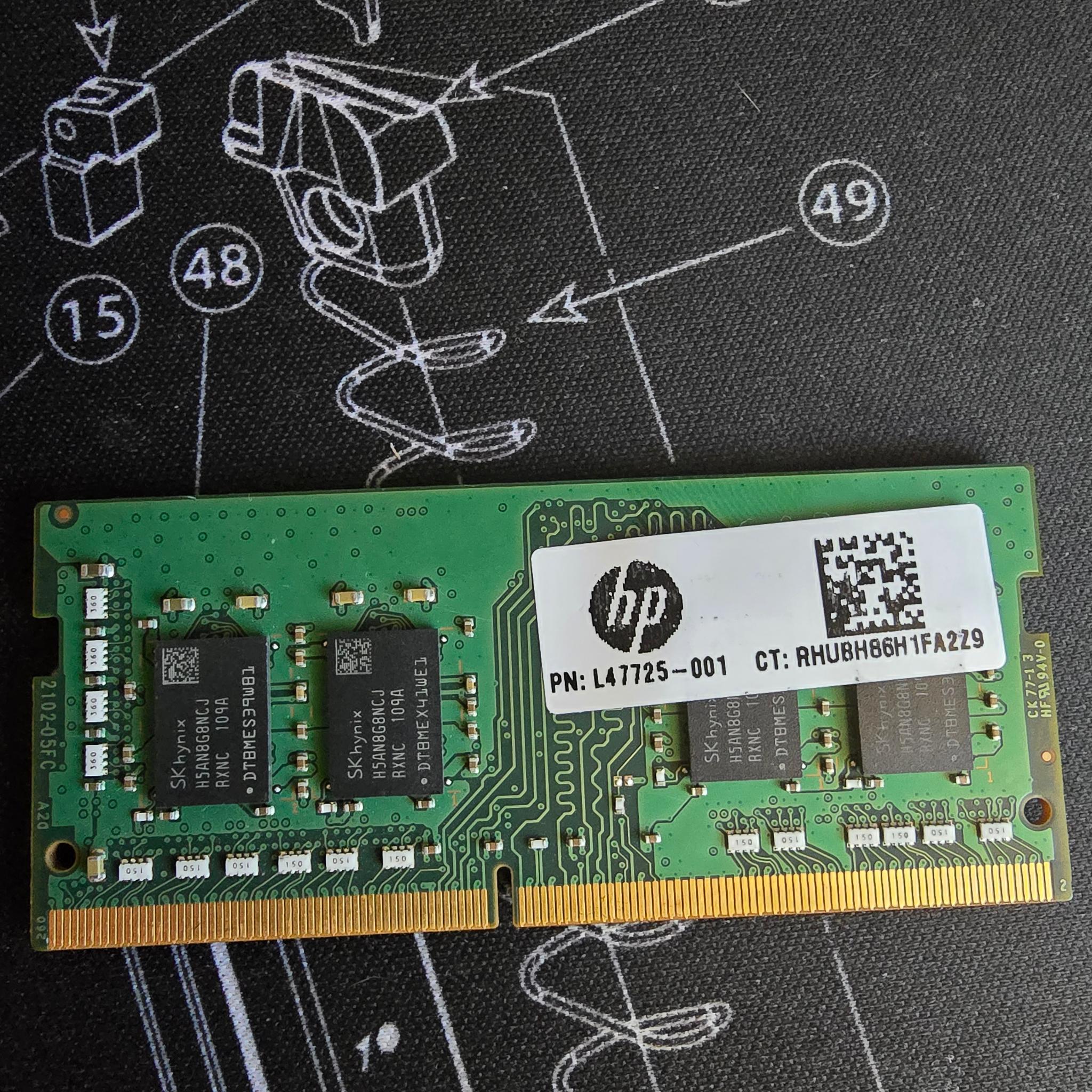 HMA81GS6CJR8N-XN - SK Hynix 1 x 8GB DDR4-3200 SODIMM PC4-25600S Single Rank x8 Module 1Rx8
