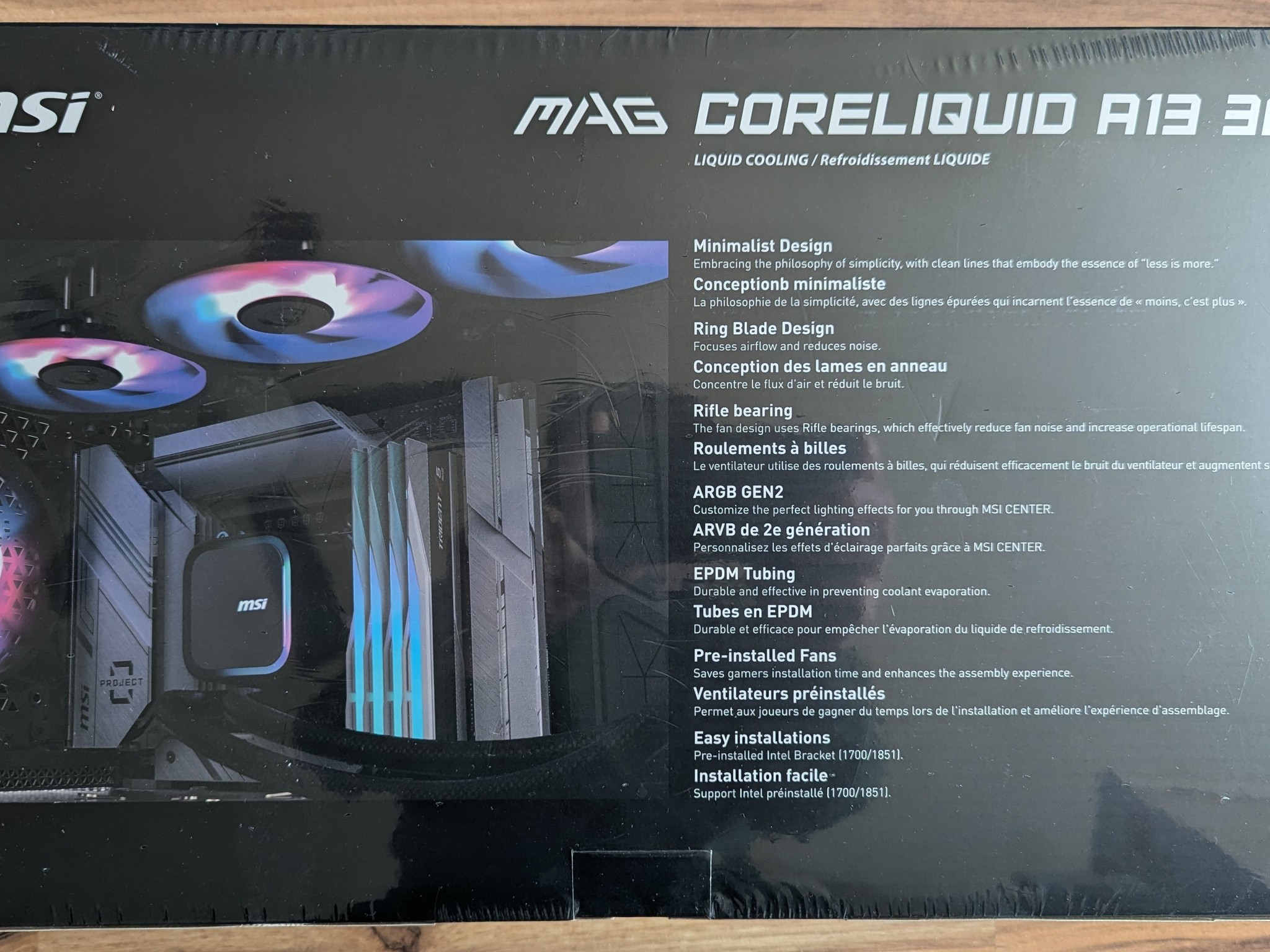 MSI MAG Coreliquid A13 360mm Black ARGB AIO Cooler LGA 1700/1851/AM5/AM4 Sockets Brand New Sealed