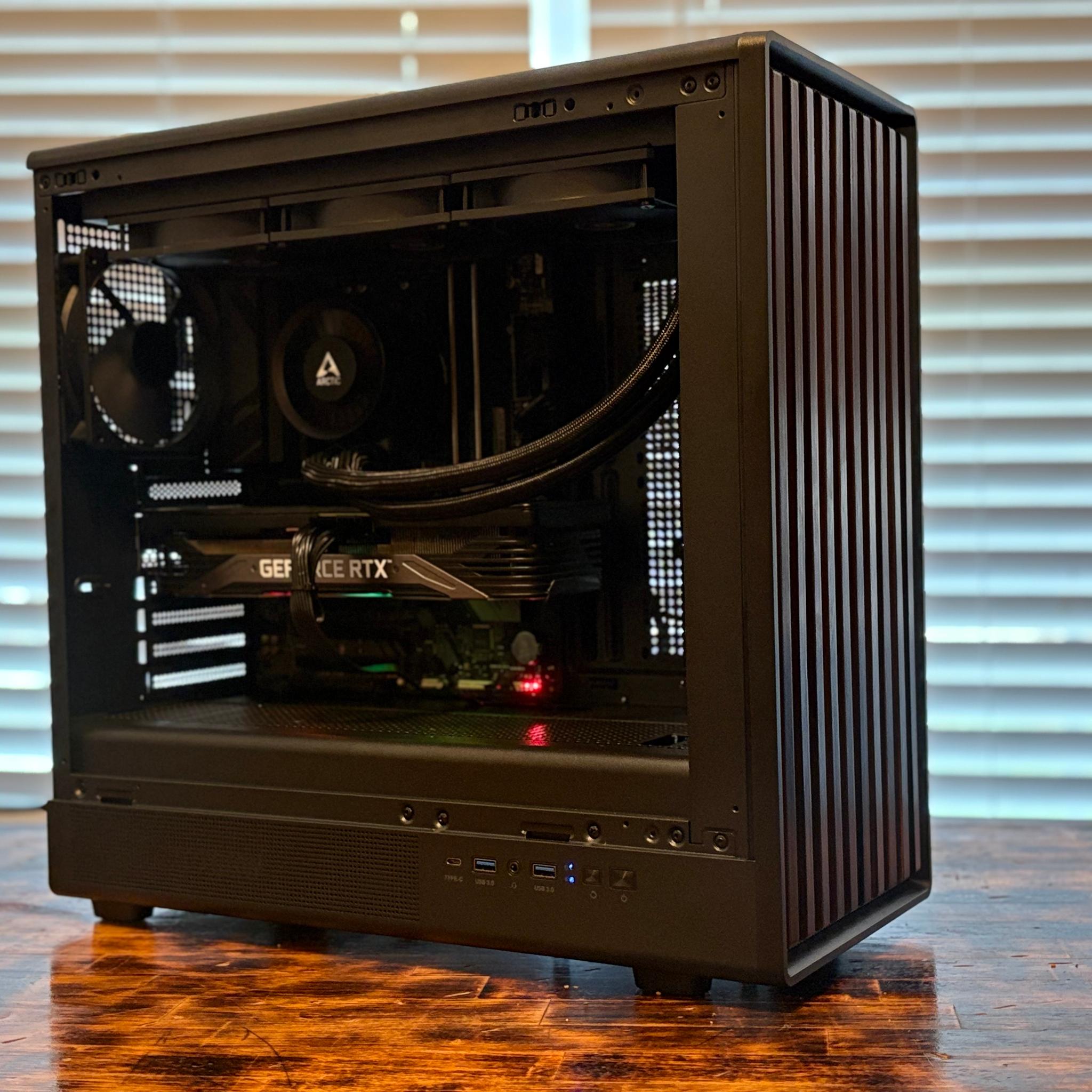 Copy of 🖤🪵 Blackout Wood Themed Gaming PC 🪵🖤