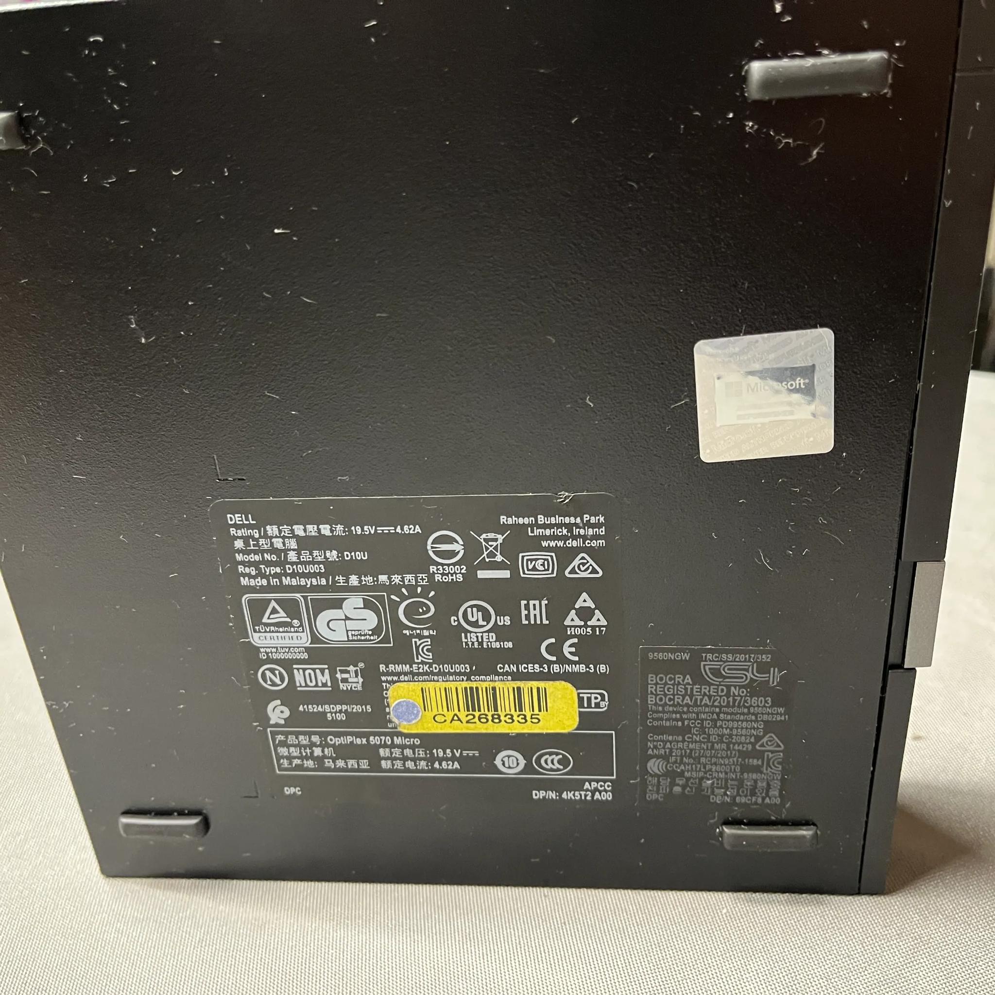 Dell OptiPlex 5070 Micro, Intel Core i5-8500T, 16GB RAM, 256GB SSD - Windows 11 Enterprise w/ AC
