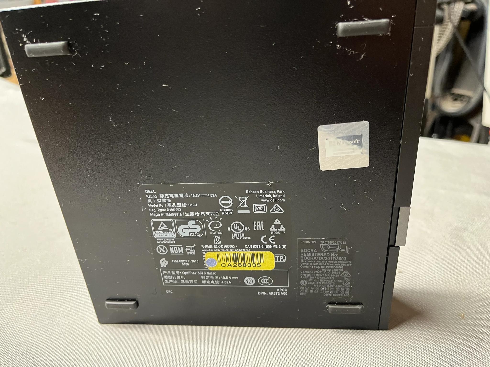 Dell OptiPlex 5070 Micro, Intel Core i5-8500T, 16GB RAM, 256GB SSD - Windows 11 Enterprise w/ AC