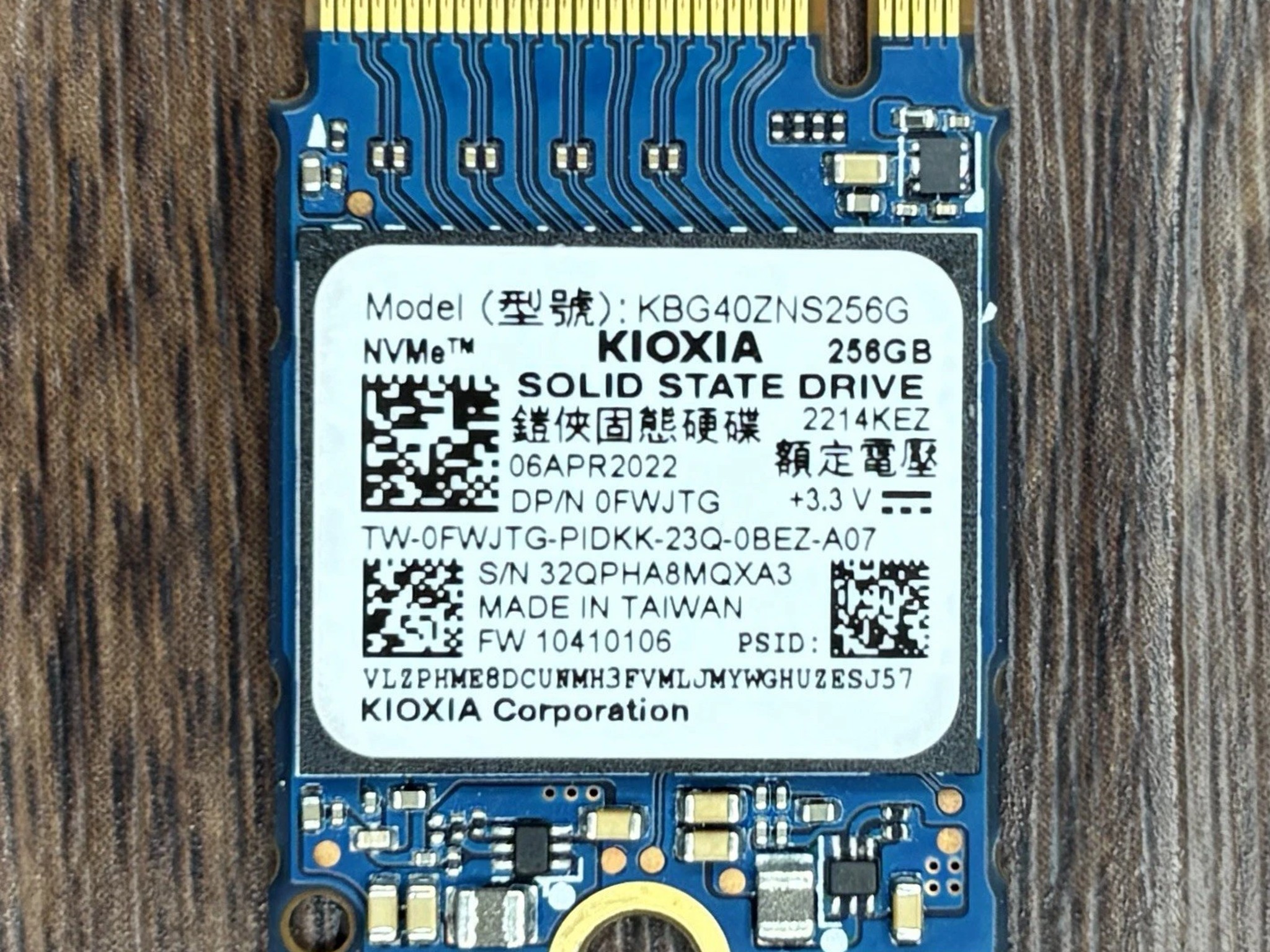 Kioxia 256GB PCIe NVMe Laptop Desktop SSD Solid State Drive