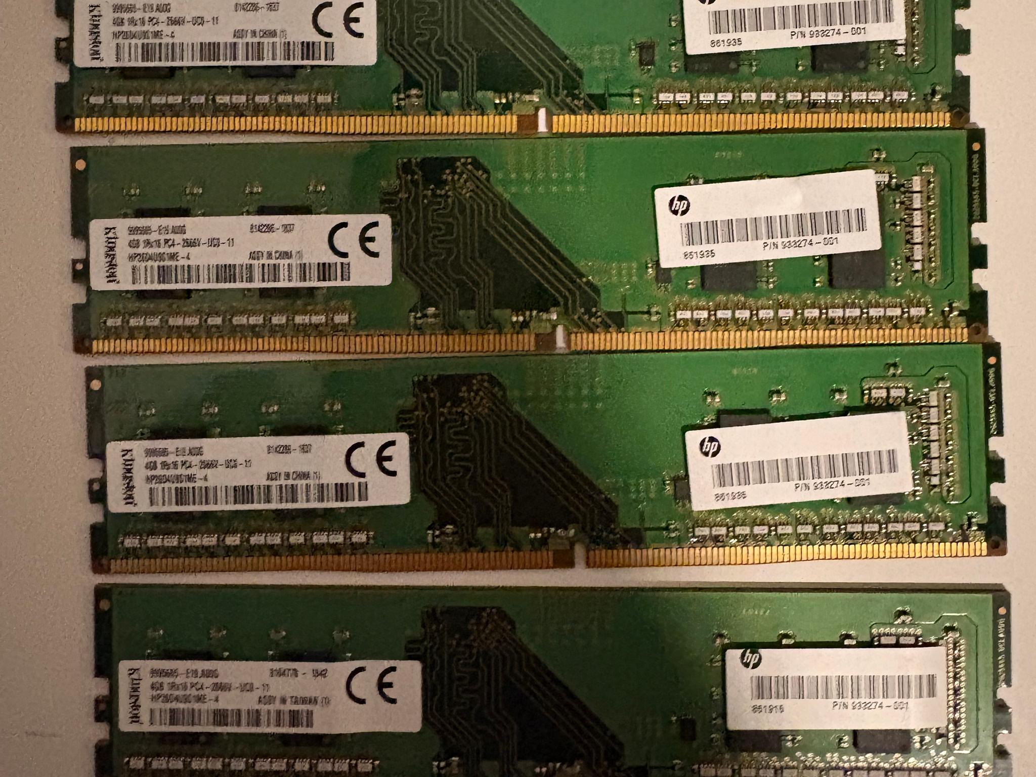 Kingston 4x4GB DDR4 Memory 2666 Mhz