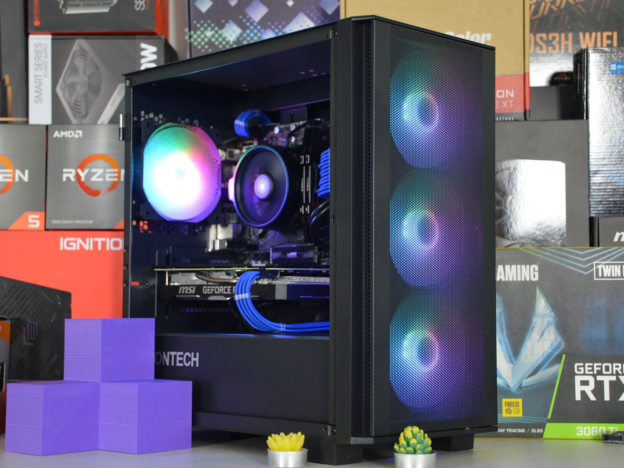 🔵⚫️| RTX 2060 6GB | RYZEN 5 5500 | 16GB GSKILL RAM | 1TB NVME SSD | Midnight Azure |