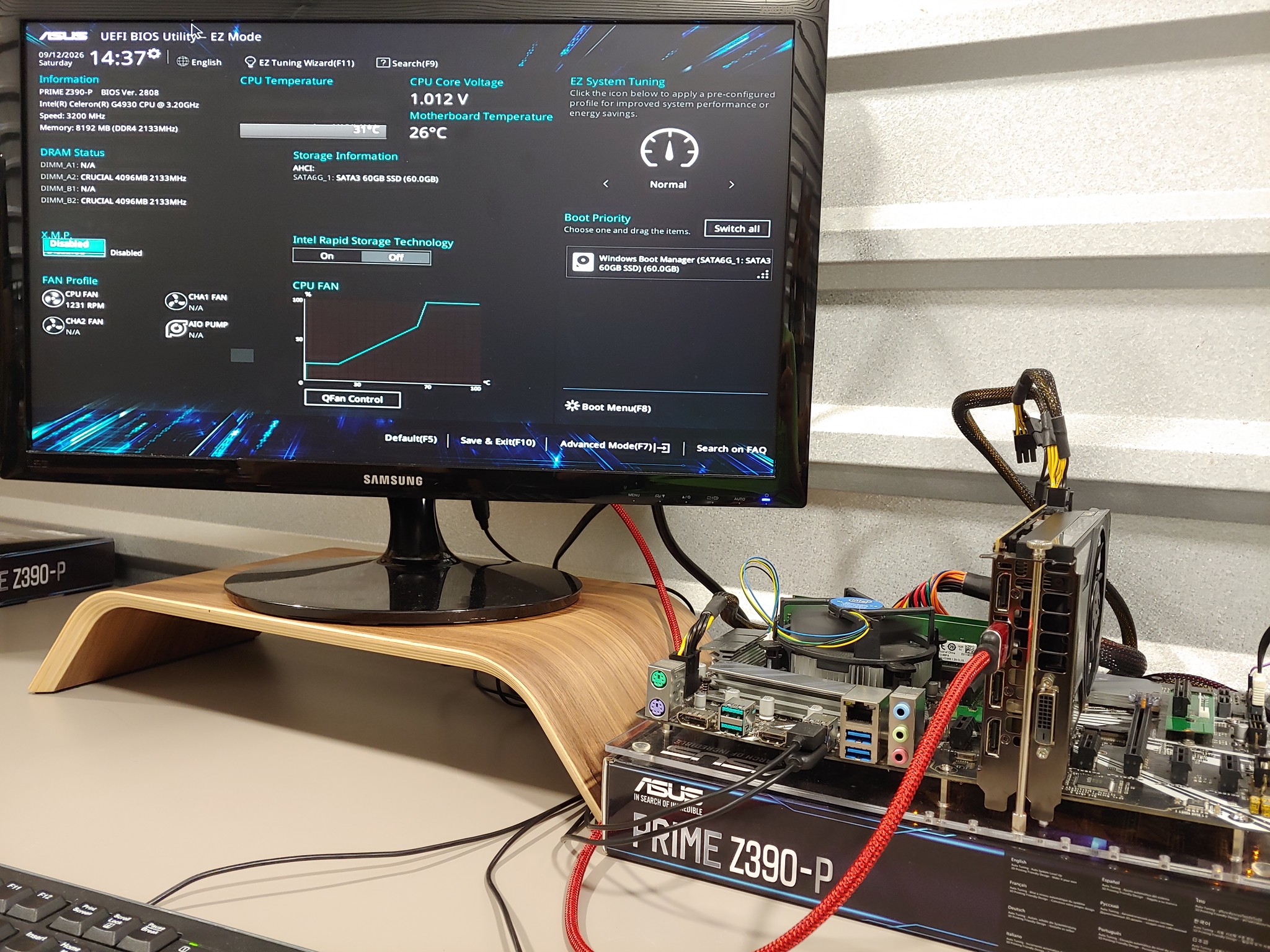 ASUS PRIME Z390-P ATX motherboard combo, tested and verified working before listing.