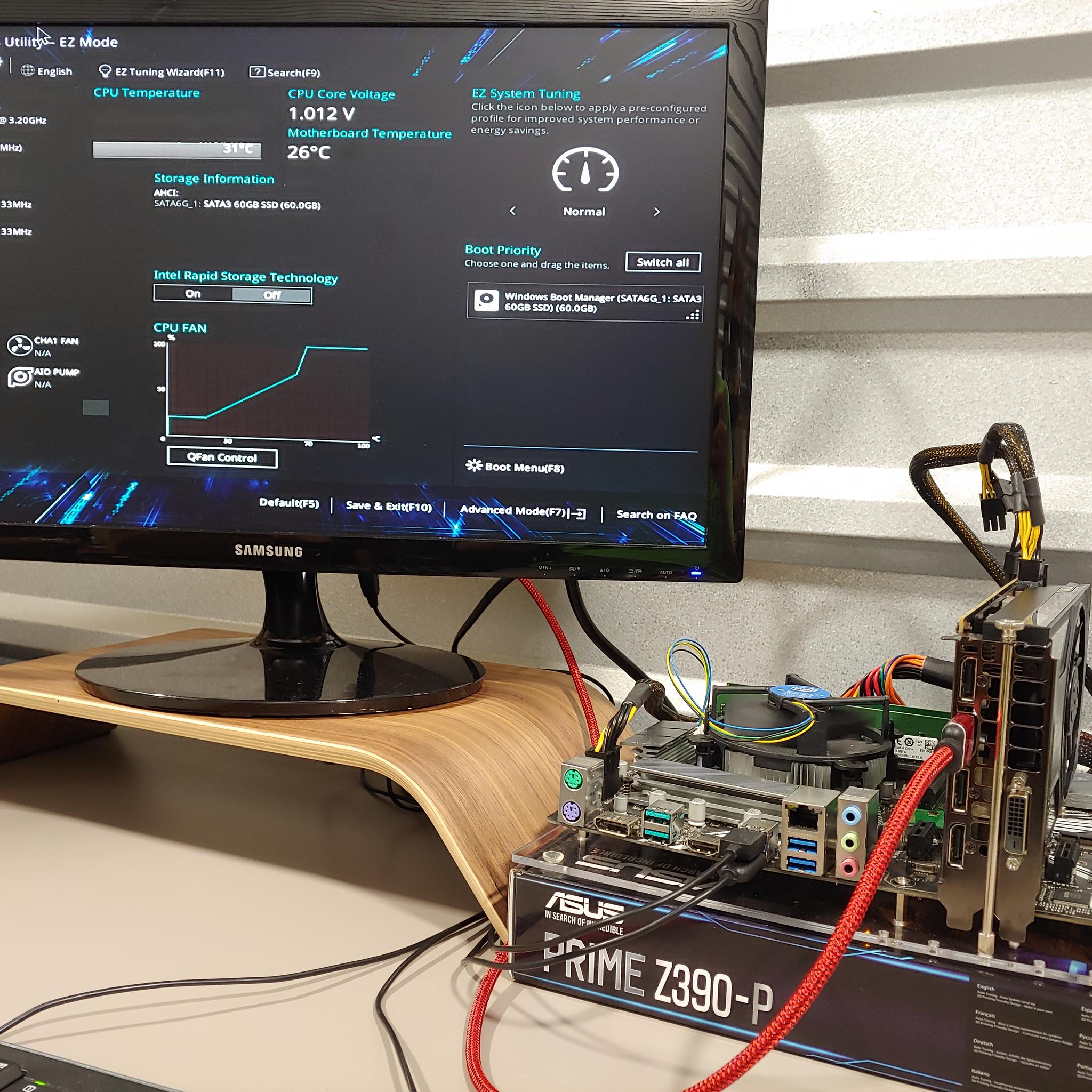 ASUS PRIME Z390-P ATX motherboard combo, tested and verified working before listing.