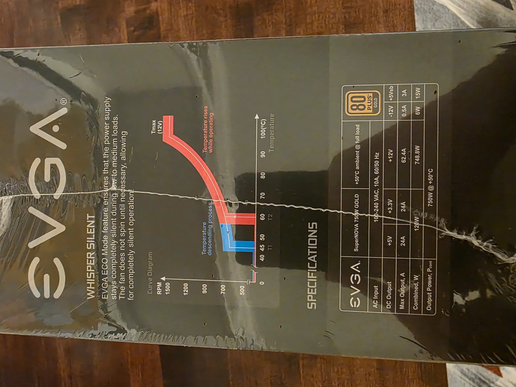 New EVGA Supernova 750 G3 Fully Modular 750 watt 80 plus gold power supply