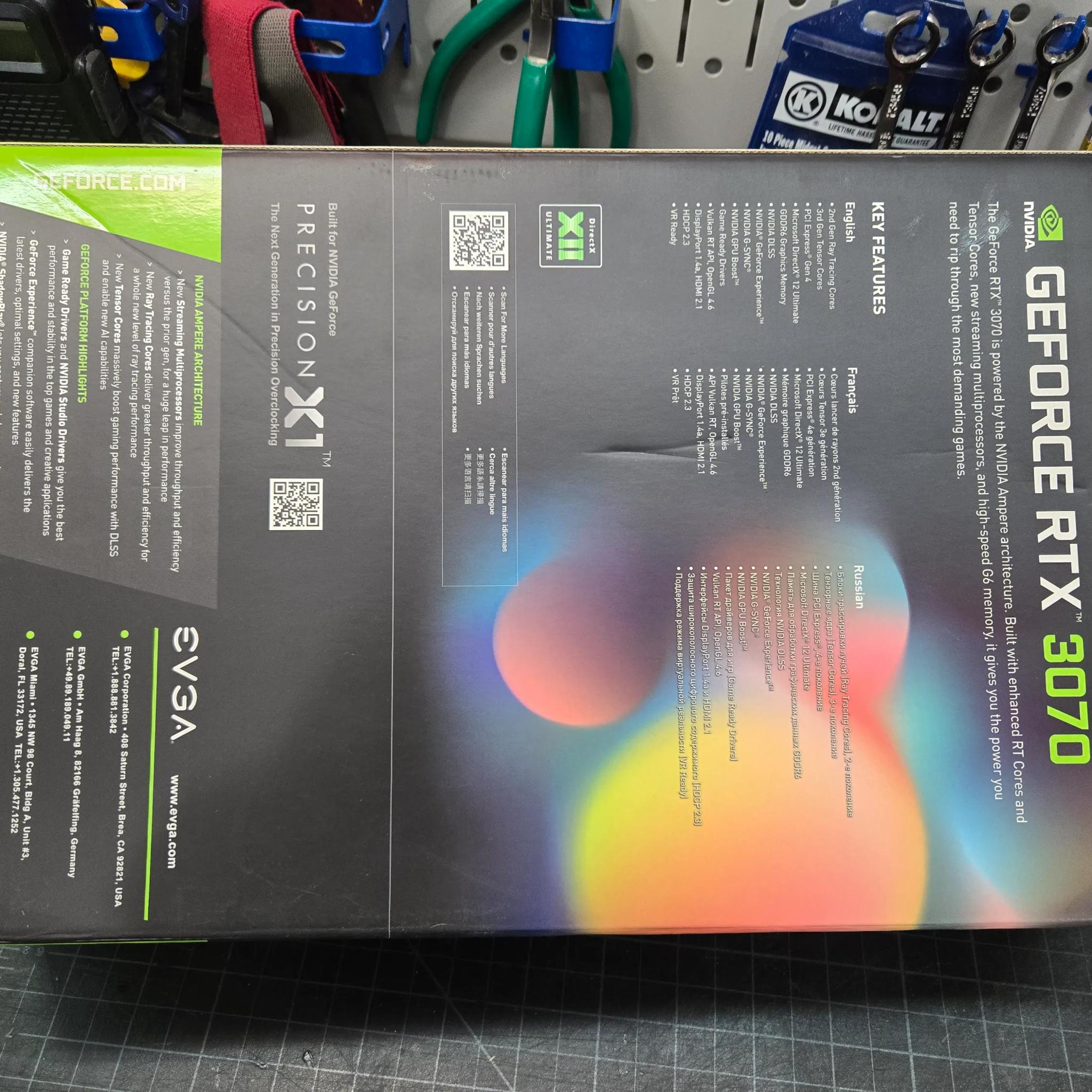 EVGA nVidia RTX 3070 XC3 Ultra 8GB