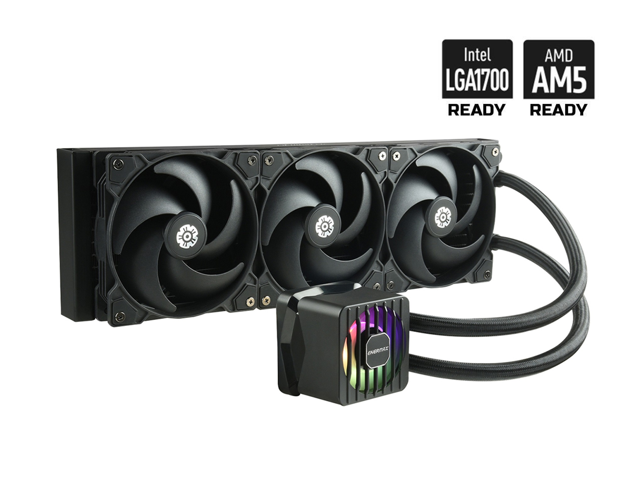 ENERMAX LIQMAXFLO SR 360 ARGB AIO CPU Liquid Cooler - 60mm VRM Fan up to 3000 RPM - 370W TDP
