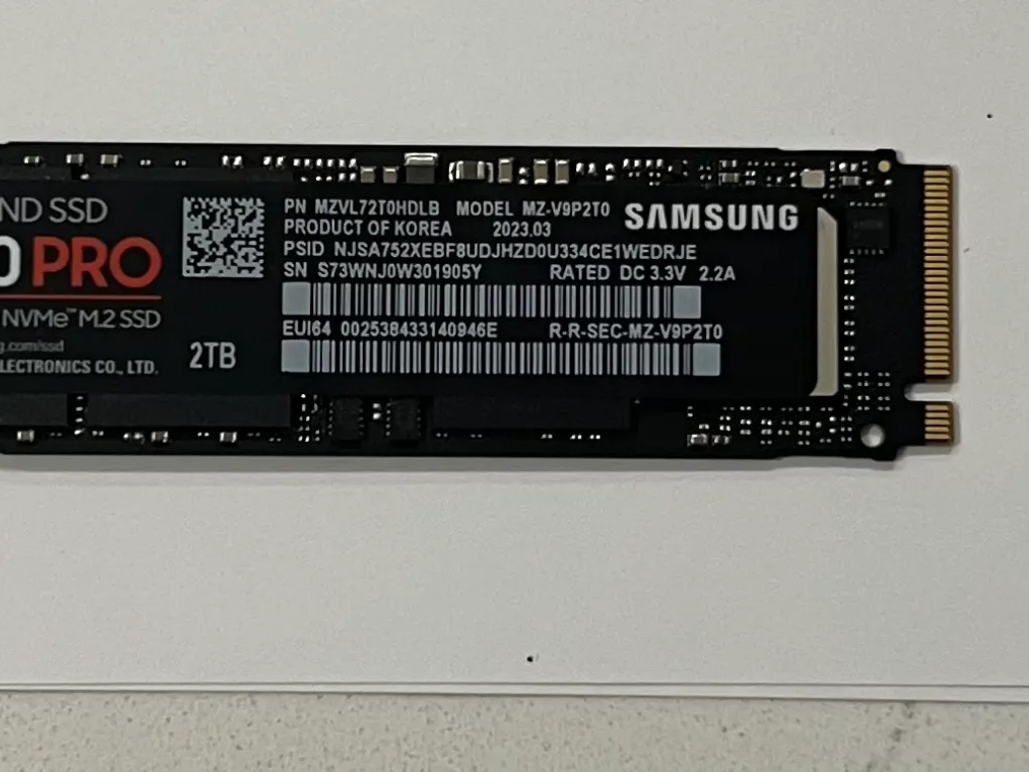 Samsung 990 PRO SSD 2TB Gen 4