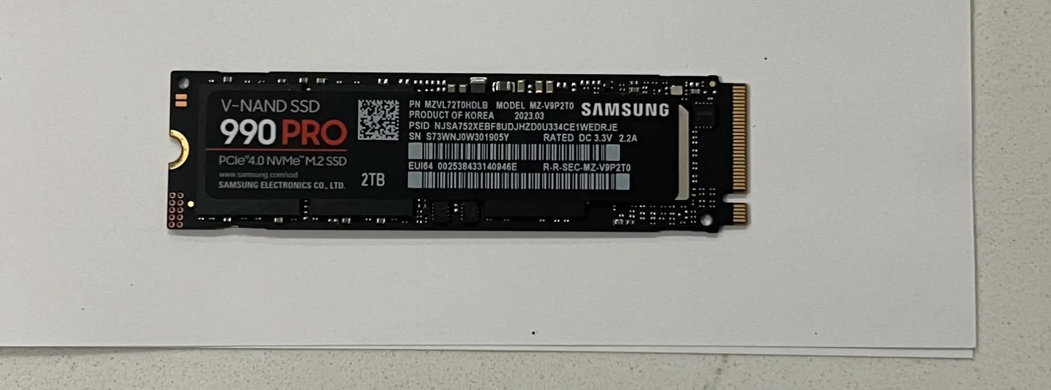 Samsung 990 PRO SSD 2TB Gen 4