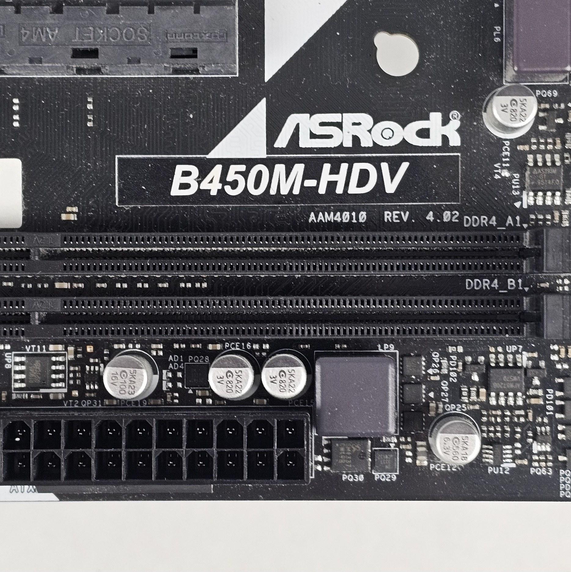 ASRock B450M-HDV AMD AM4 DDR4 mATX Motherboard