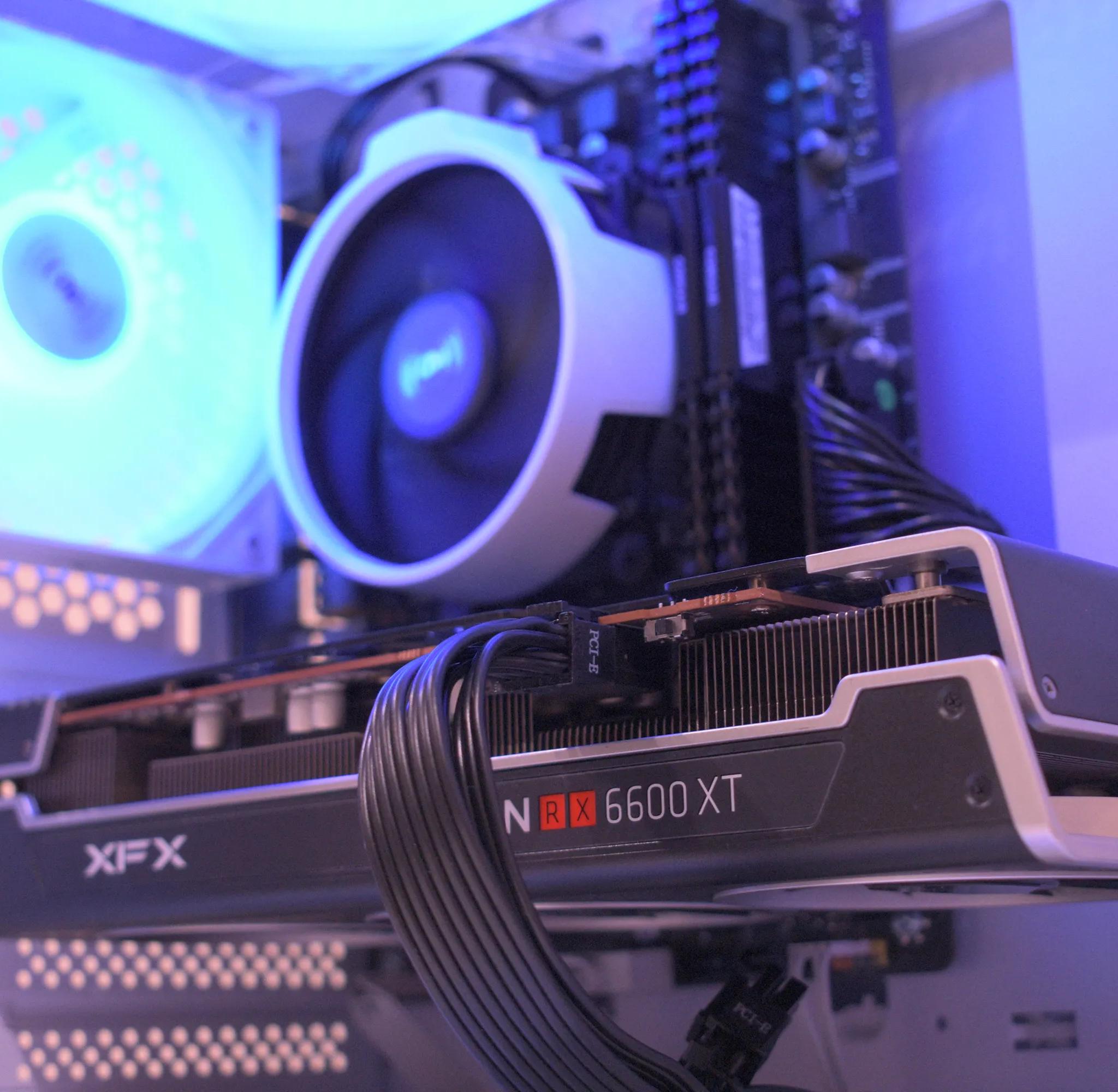 Gaming PC | Ryzen 5 3600 | RX 6600XT 8GB | 16GB DDR4 | 1TB nVME SSD | 1080p White Gaming PC RGB