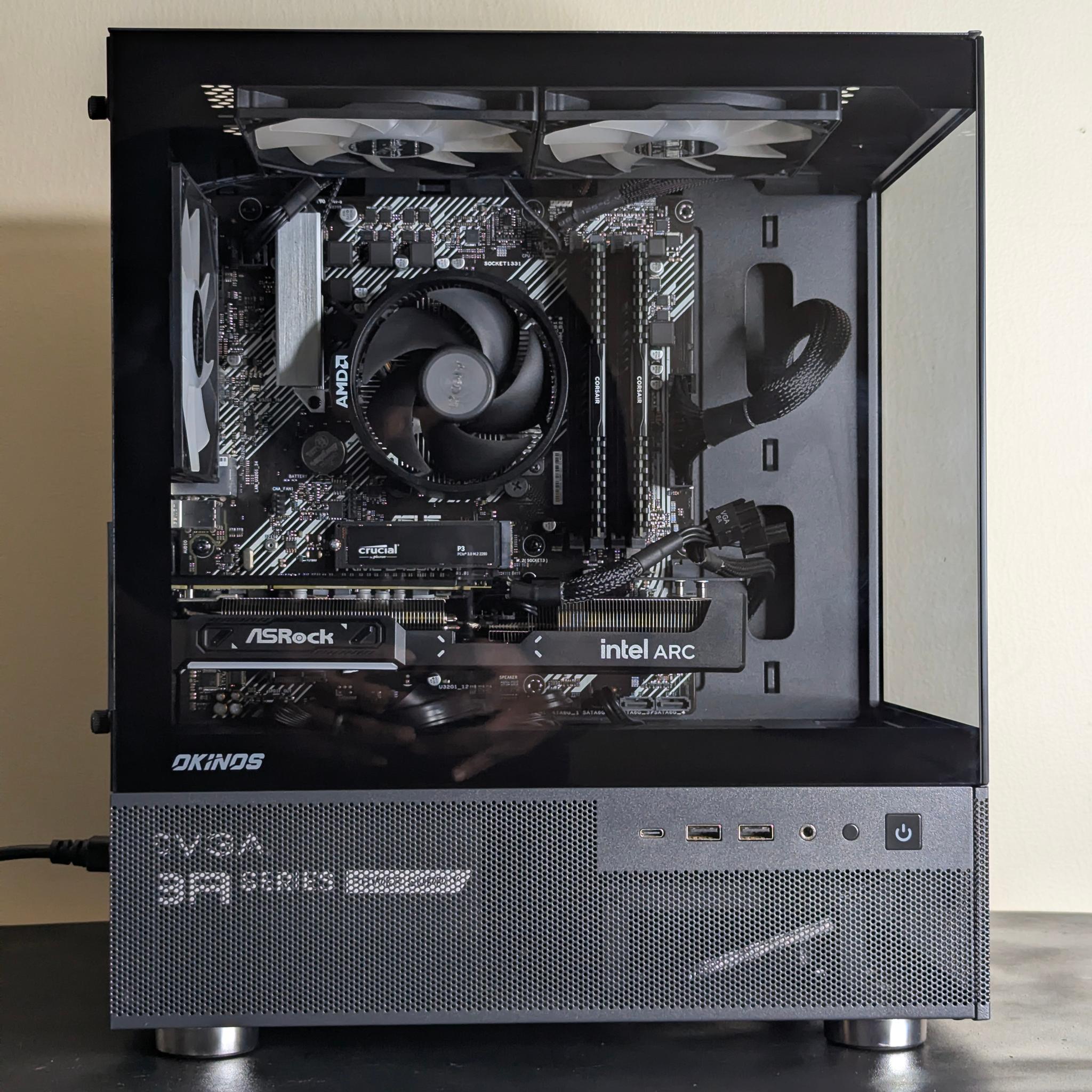 Gaming PC |Ryzen 5 5600X | 1.14TB SSD |ARC B580 OC 12GB | 16GB DDR4 LPX | B450M A2 | 1440p/1080p