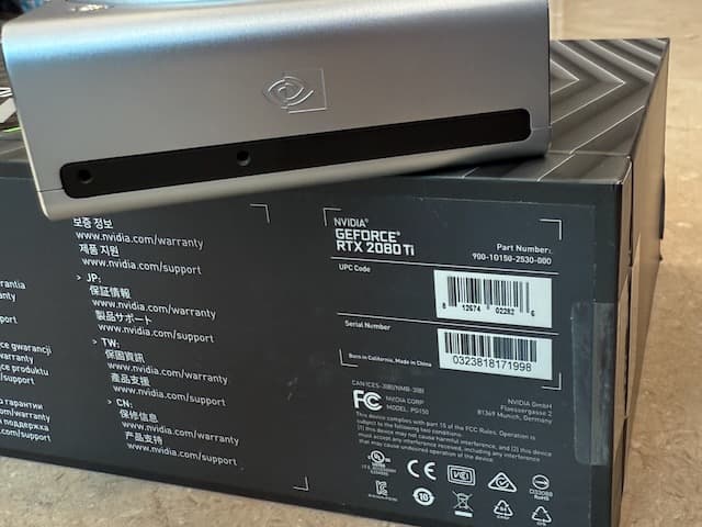 Founders Edition NVIDIA GeForce RTX 2080 Ti - 11GB GDDR6 - Like New!  In Original Box!