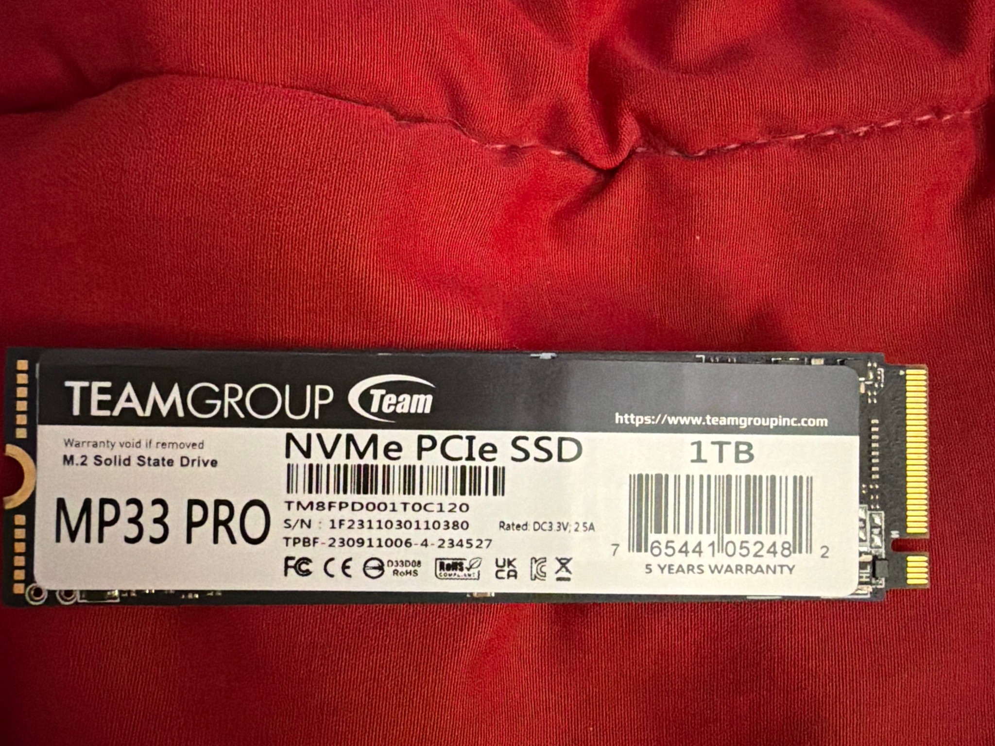 1TB TeamGroup MP33 Pro SSD