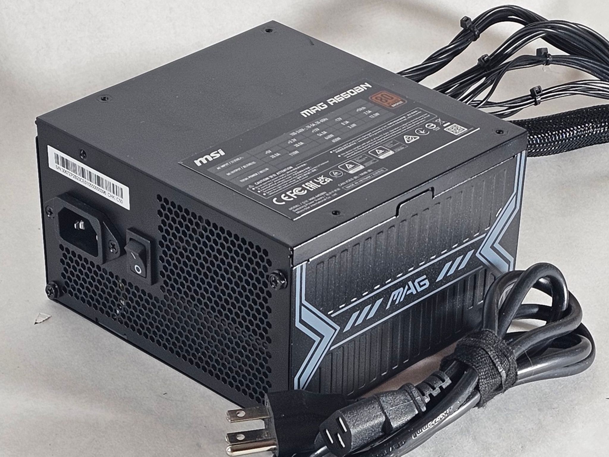 650 Watt PSU MSI MAG A650BN 650W Power Supply