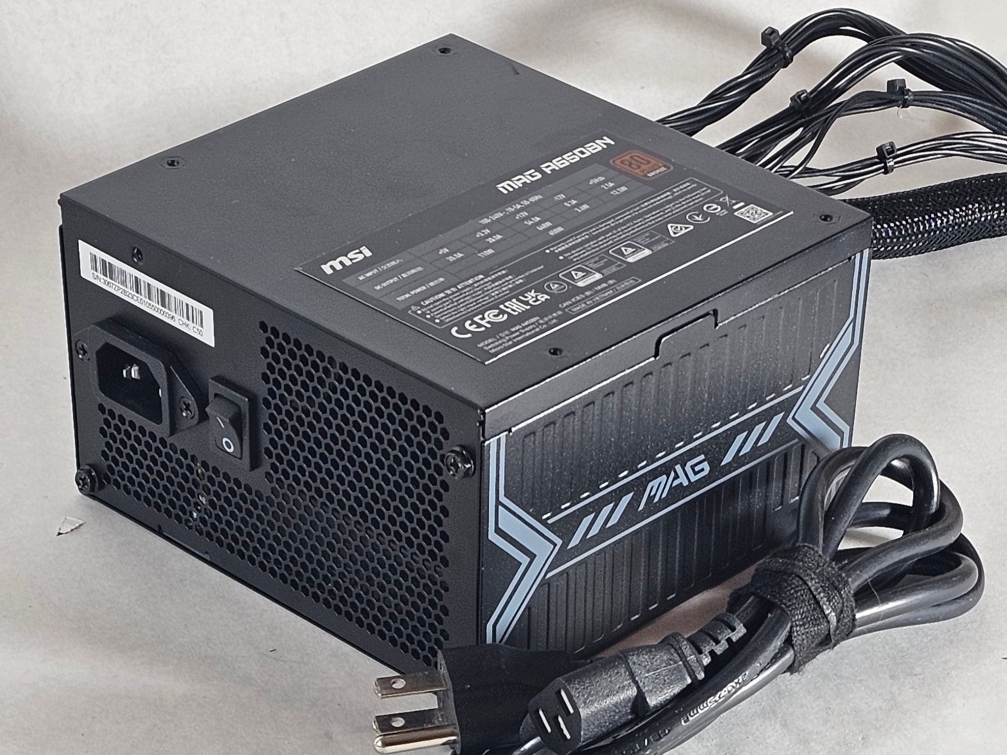 650 Watt PSU MSI MAG A650BN 650W Power Supply