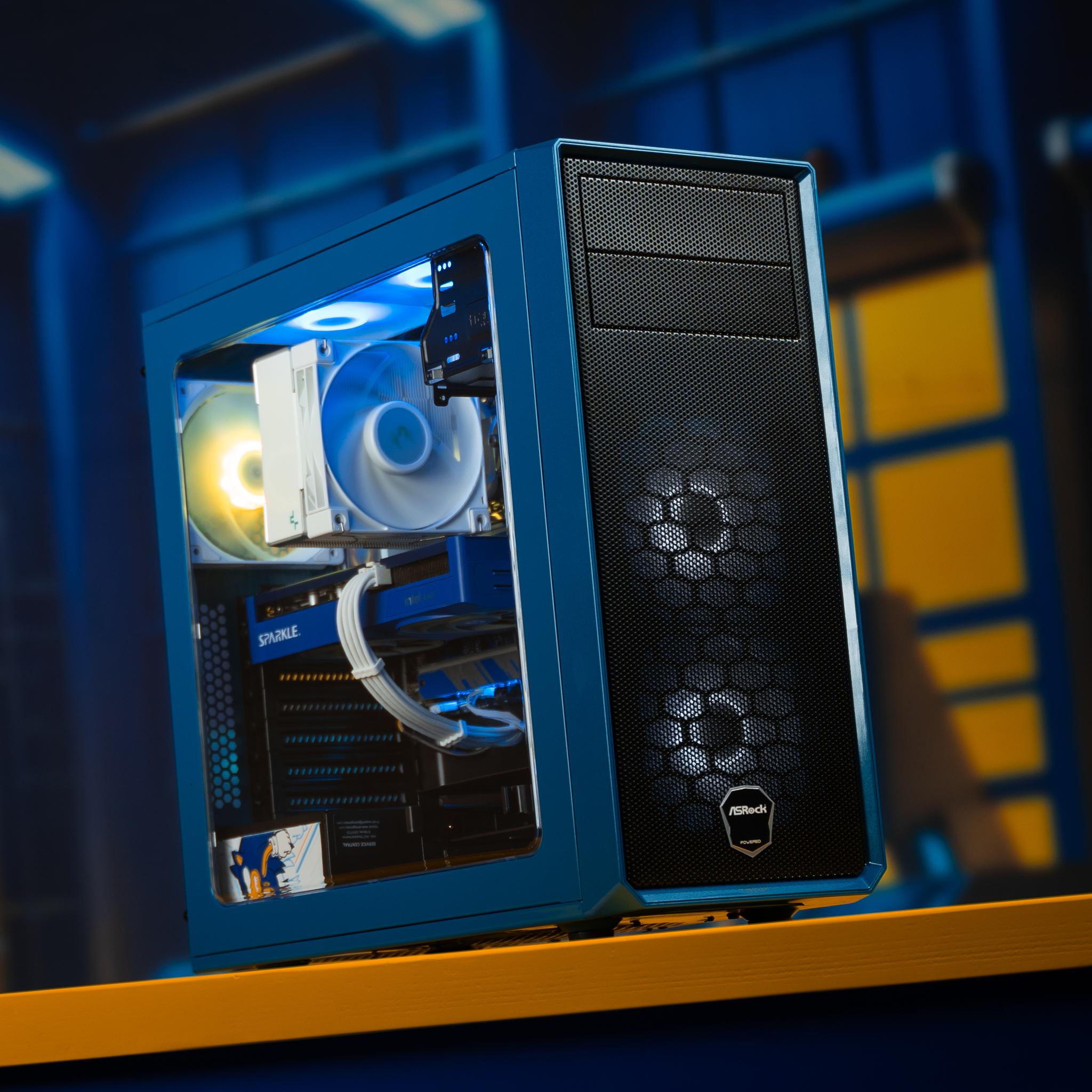 “Sonic's Arc” Intel Arc B570 i5 12400F 32GB Windows 11 Pro 1TB Gaming PC Powerhouse