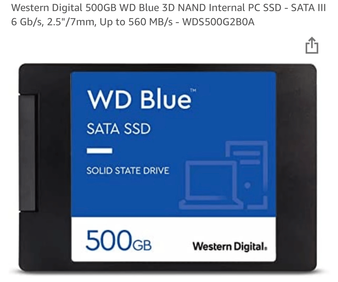 Western Digital 500GB WD Blue 
