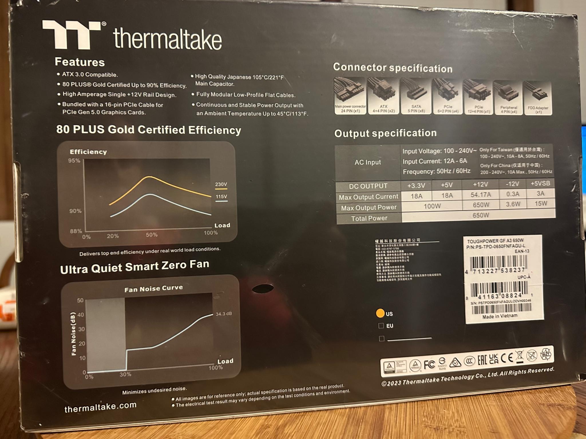 Thermaltake TOUGHPOWER GF A3 Gold 650W - TT Premium Edition