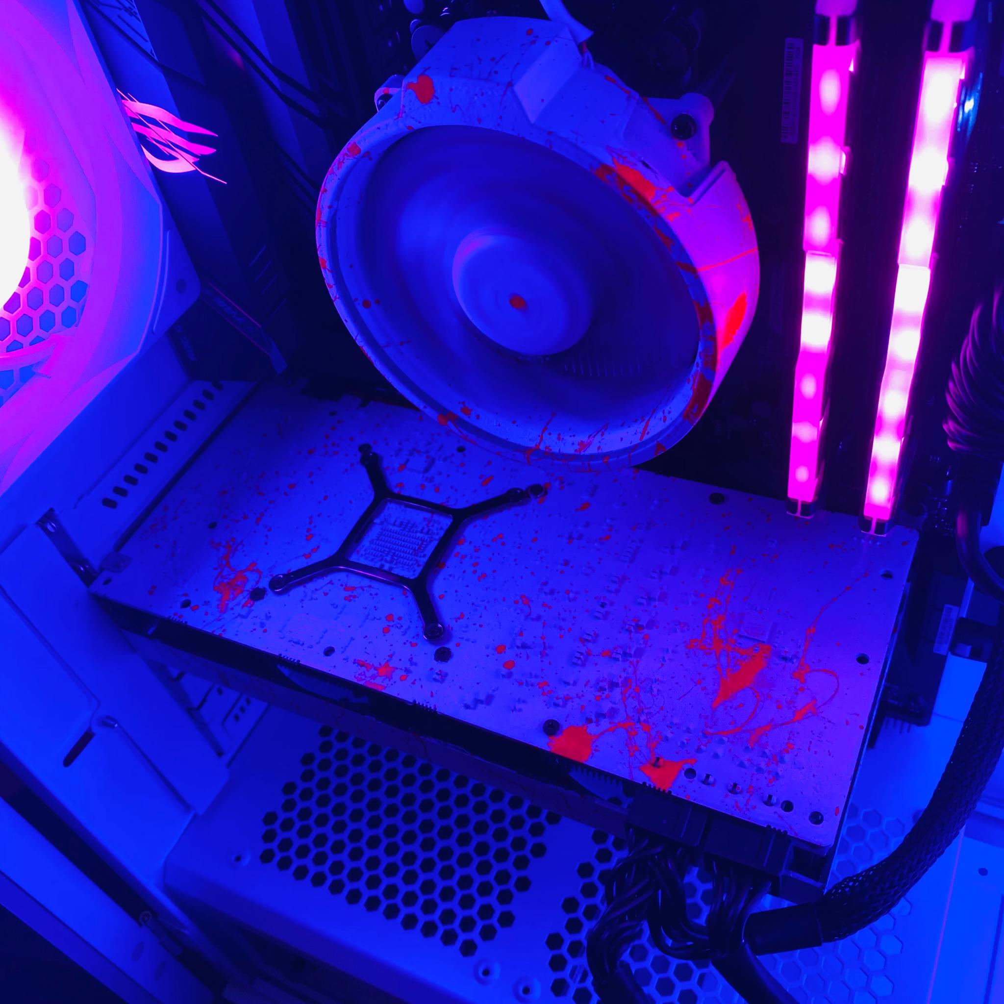 (White) Gaming PC|🩸Blo0D 5700XT| Ryzen 5| 16GB (2x8GB) RGB DDR4| 1TB NVMe/SSD| Windows 11 Pro