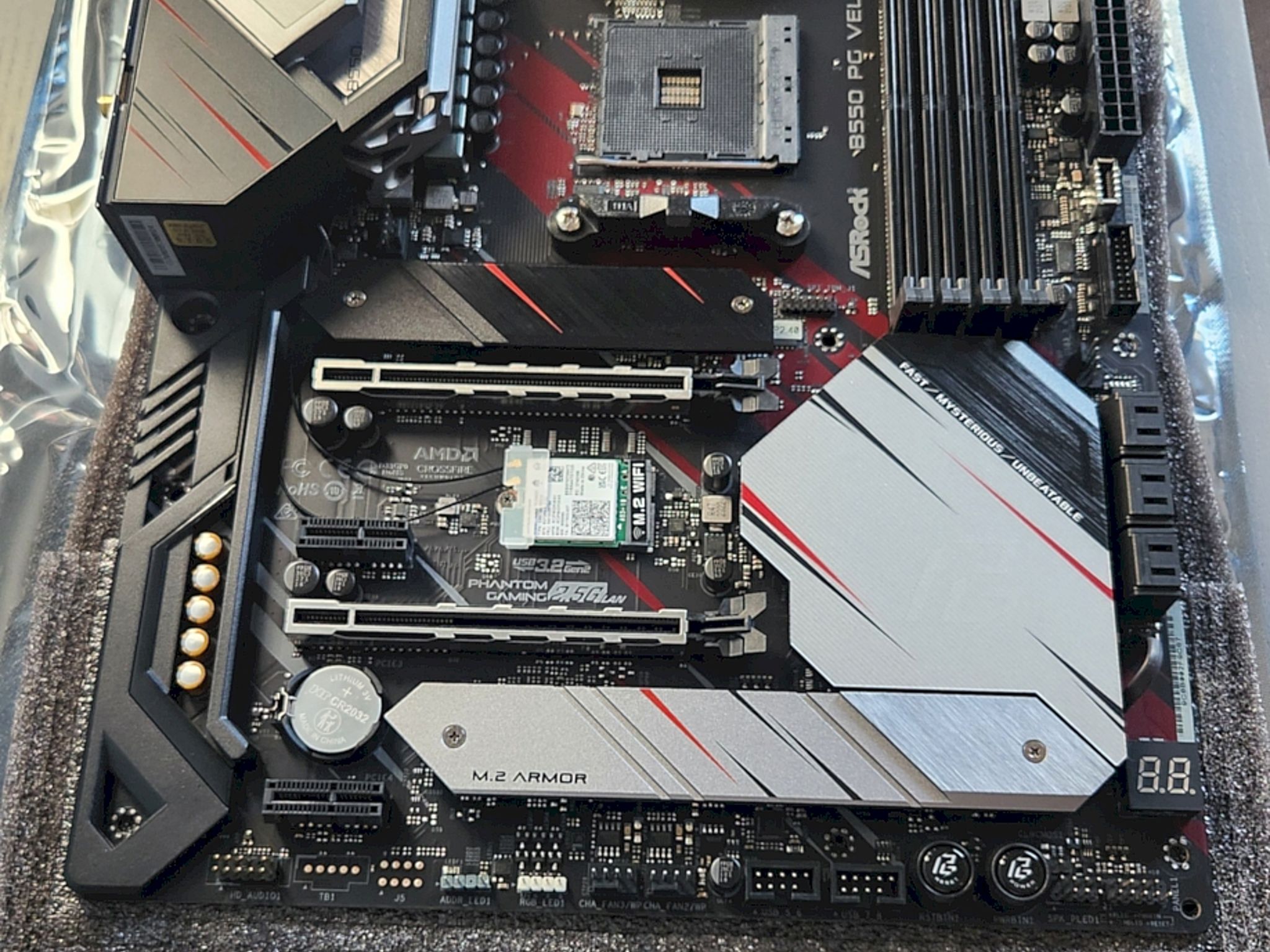 ASRock B550 PG Velocita + Intel AX210 Wifi 6E card + Asus Wifi 6E antenna