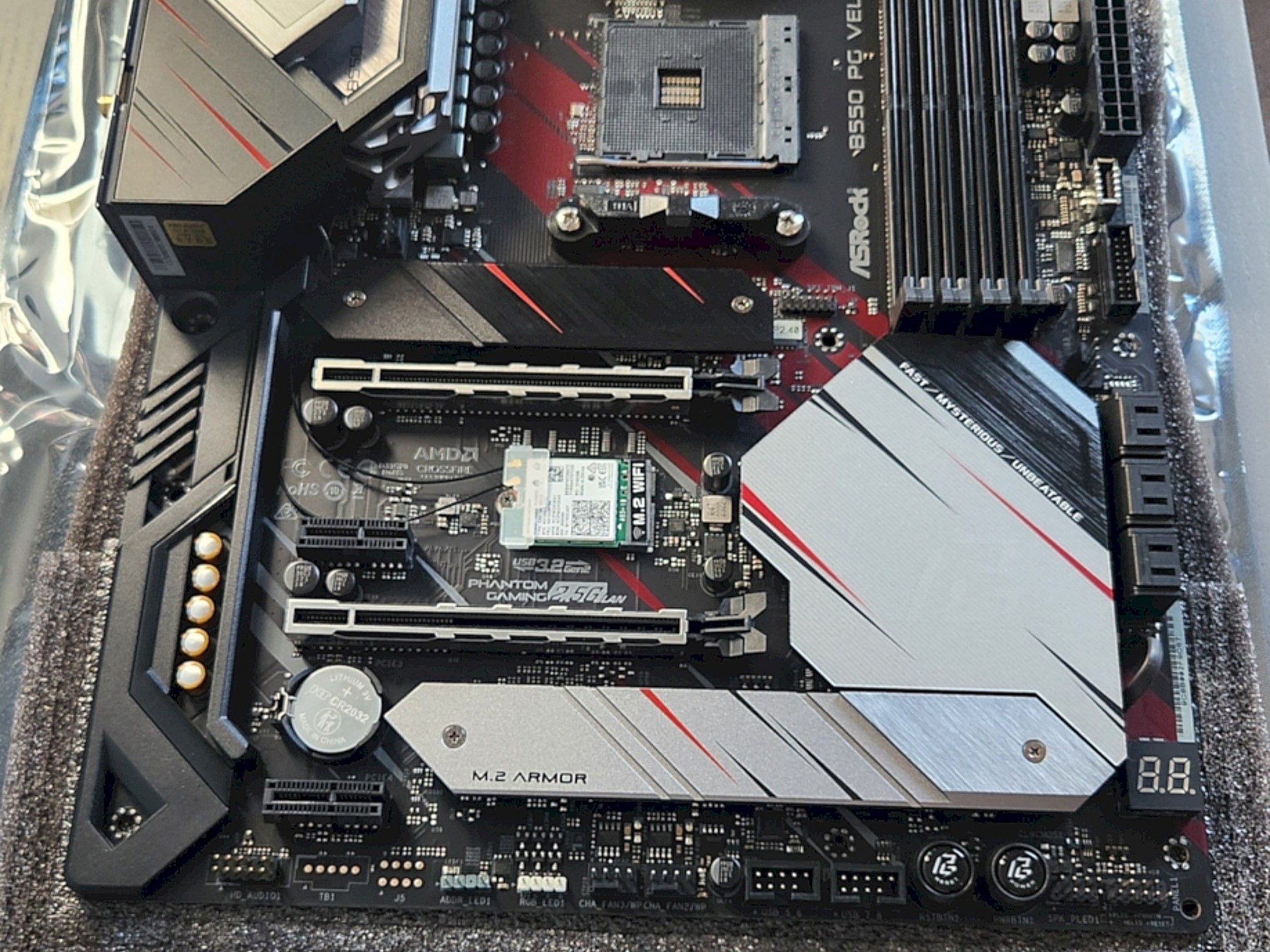ASrock B550 PG Velocita + Intel AX210 Wifi 6E card + Asus Wifi 6E antenna