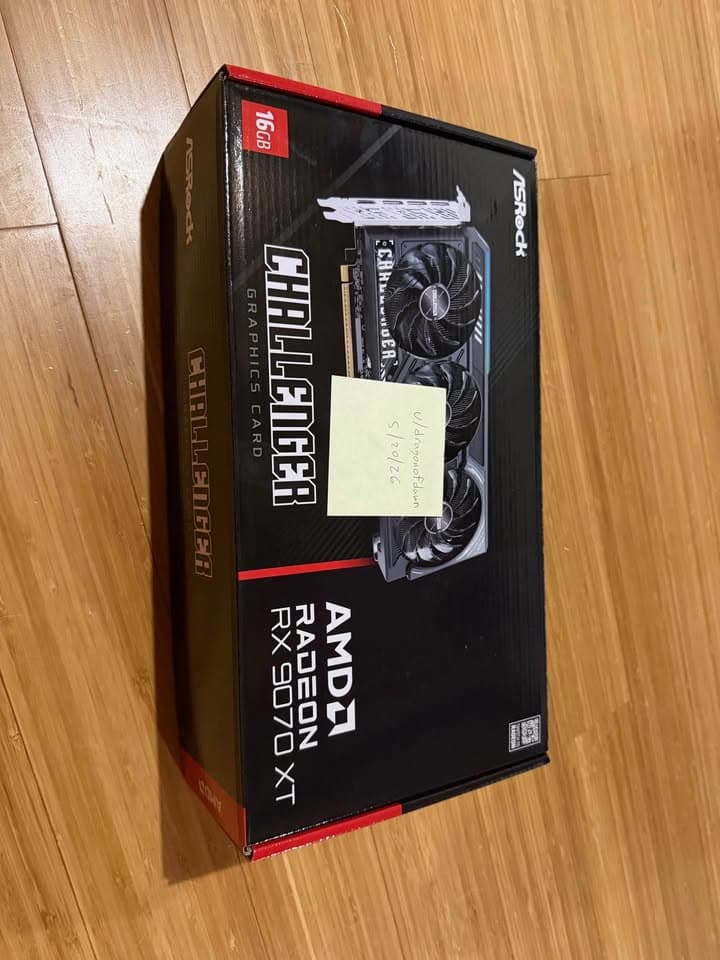ASRock AMD Radeon RX 9070 XT Challenger Triple Fan 16GB GDDR6 PCIe 5.0 Graphics Card