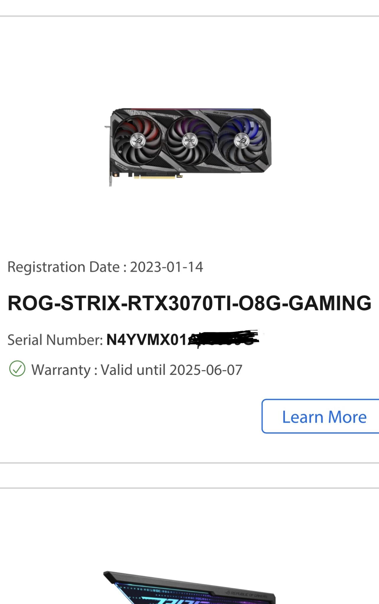 Asus ROG Strix 3070 Ti OC