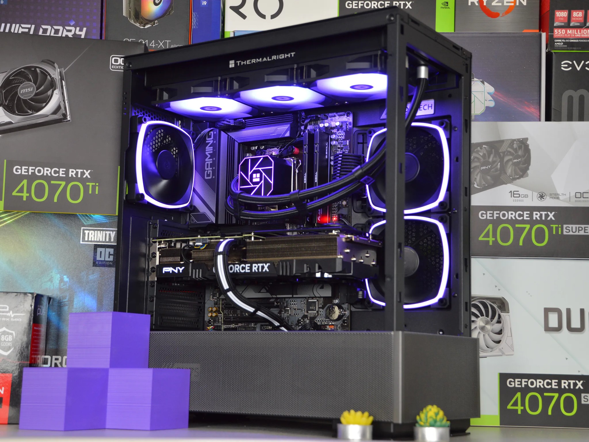 ⚡🌌| RTX 4070 Ti SUPER 16GB| Ryzen 7 7700X | 32GB DDR5 RAM | 1TB + 4TB GEN 4 SSD | Electric Vortex |